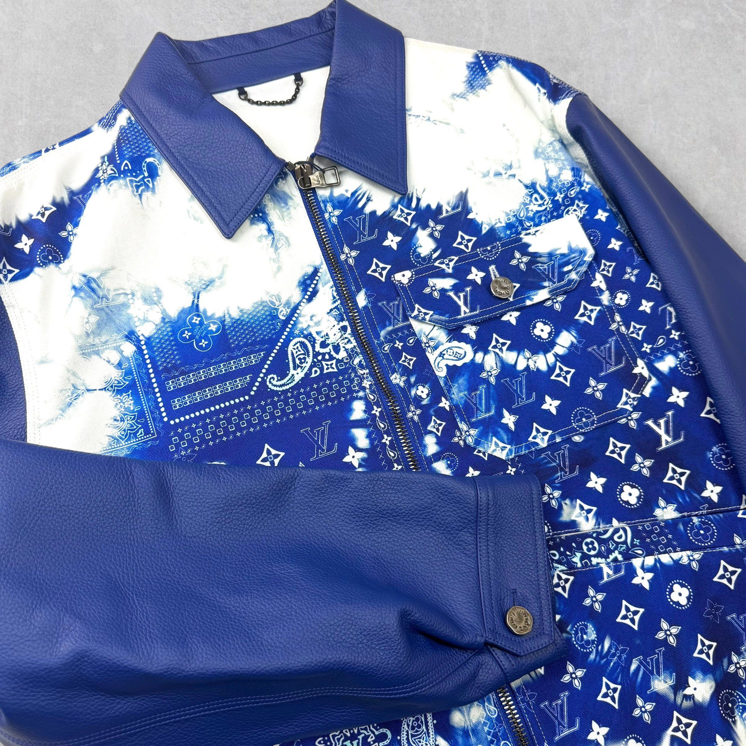 Louis Vuitton Louis Vuitton Bandana Leather Denim Blouson 54 (XL) Size US XL / EU 56 / 4 - 5 Thumbnail