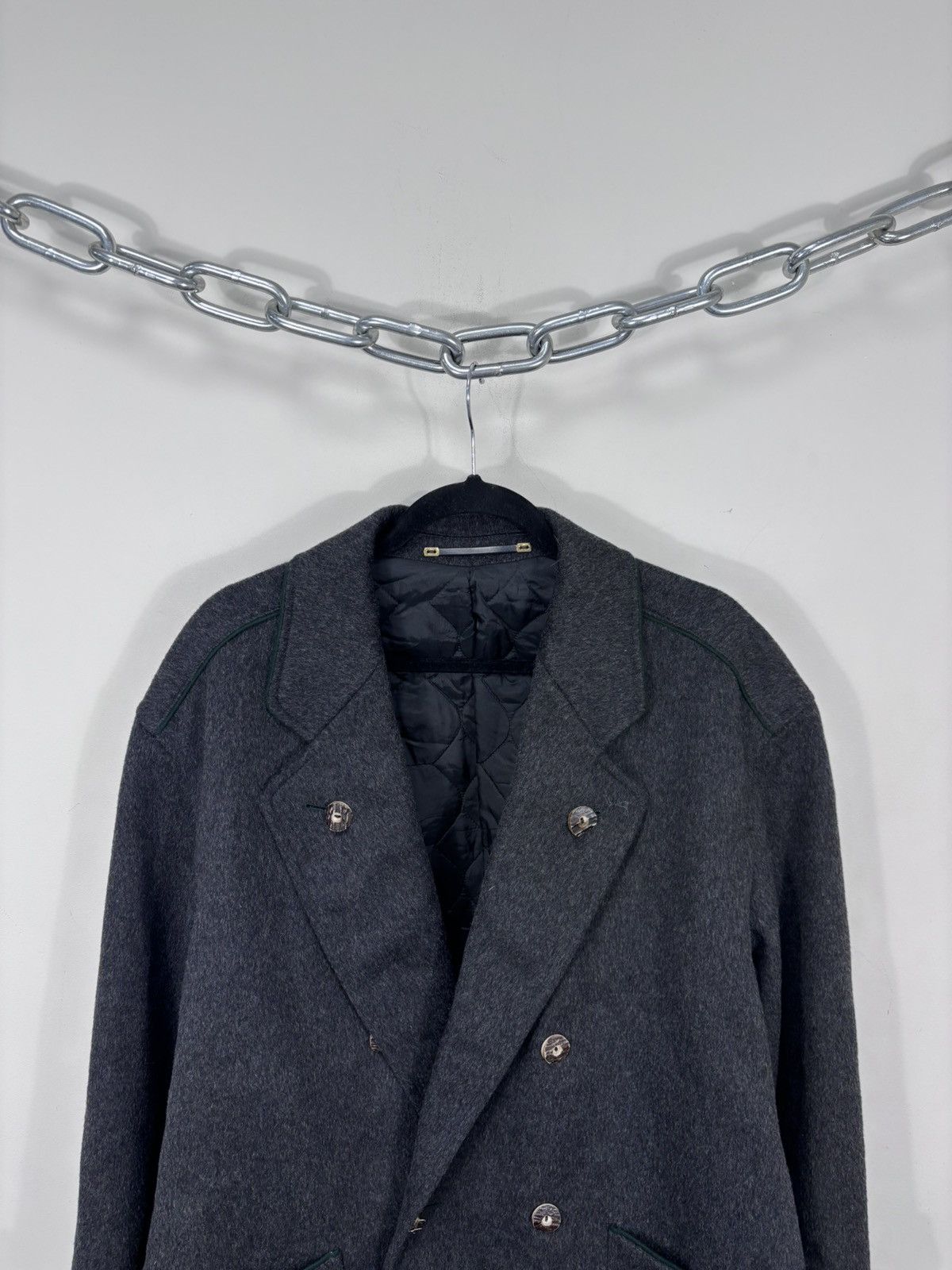 Other Vintage Julius Lang Women’s Double Breasted Grey Wool Coat Size 3XL / US 20-22 - 4 Thumbnail