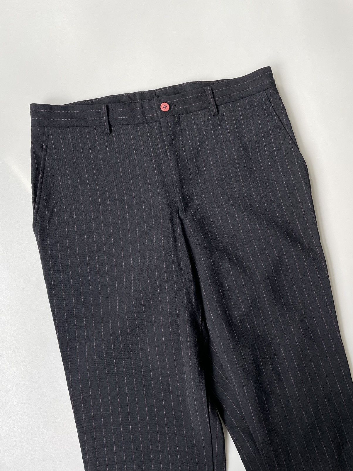 Comme des Garcons A/W 04 Blue/Pink Pinstripe Wool Trousers Size US 32 / EU 48 - 8 Thumbnail
