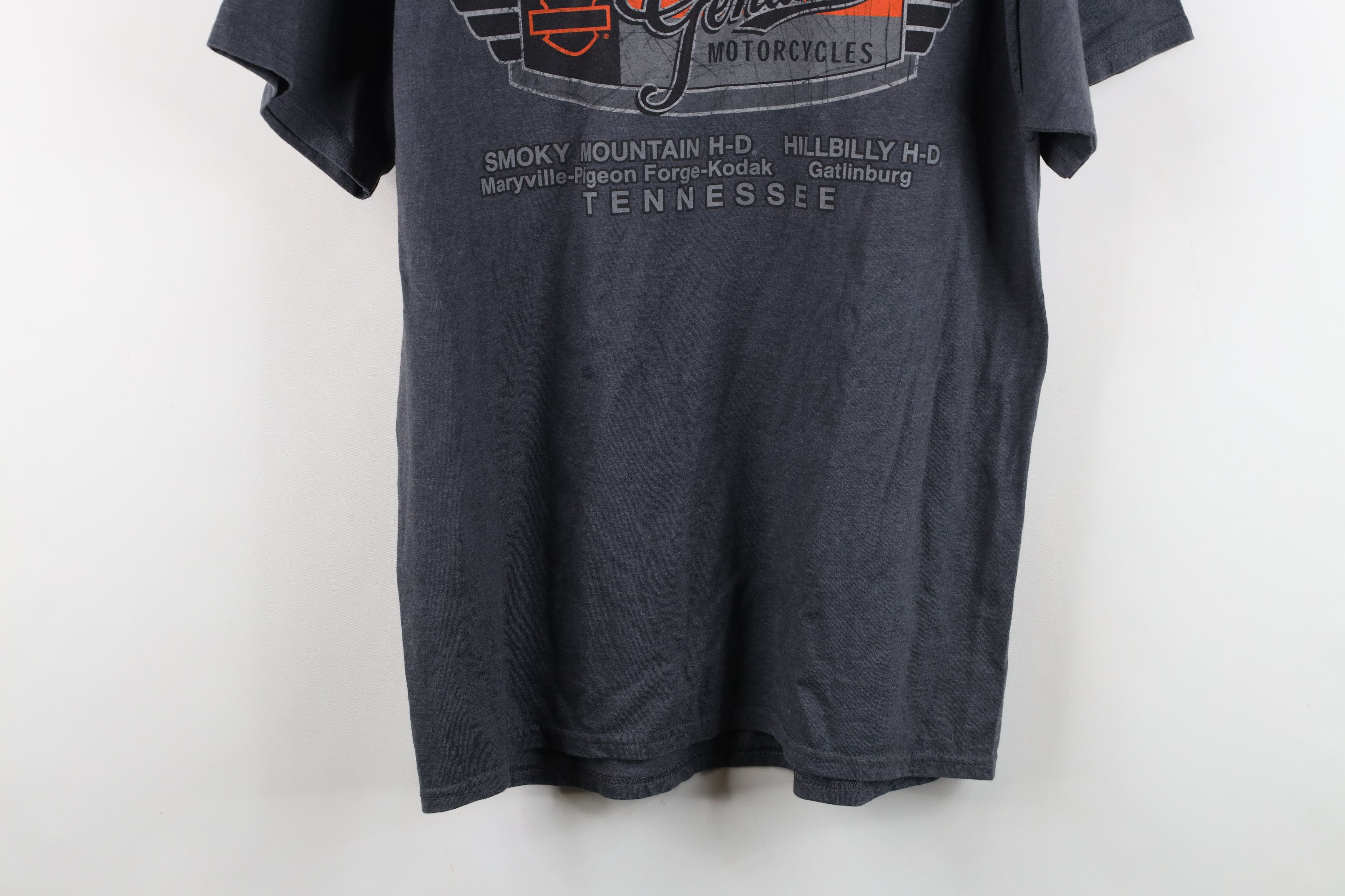 Harley Davidson Vintage Y2K Harley Davidson Spell Fire Flames Pocket T-Shirt Size US L / EU 52-54 / 3 - 12 Thumbnail