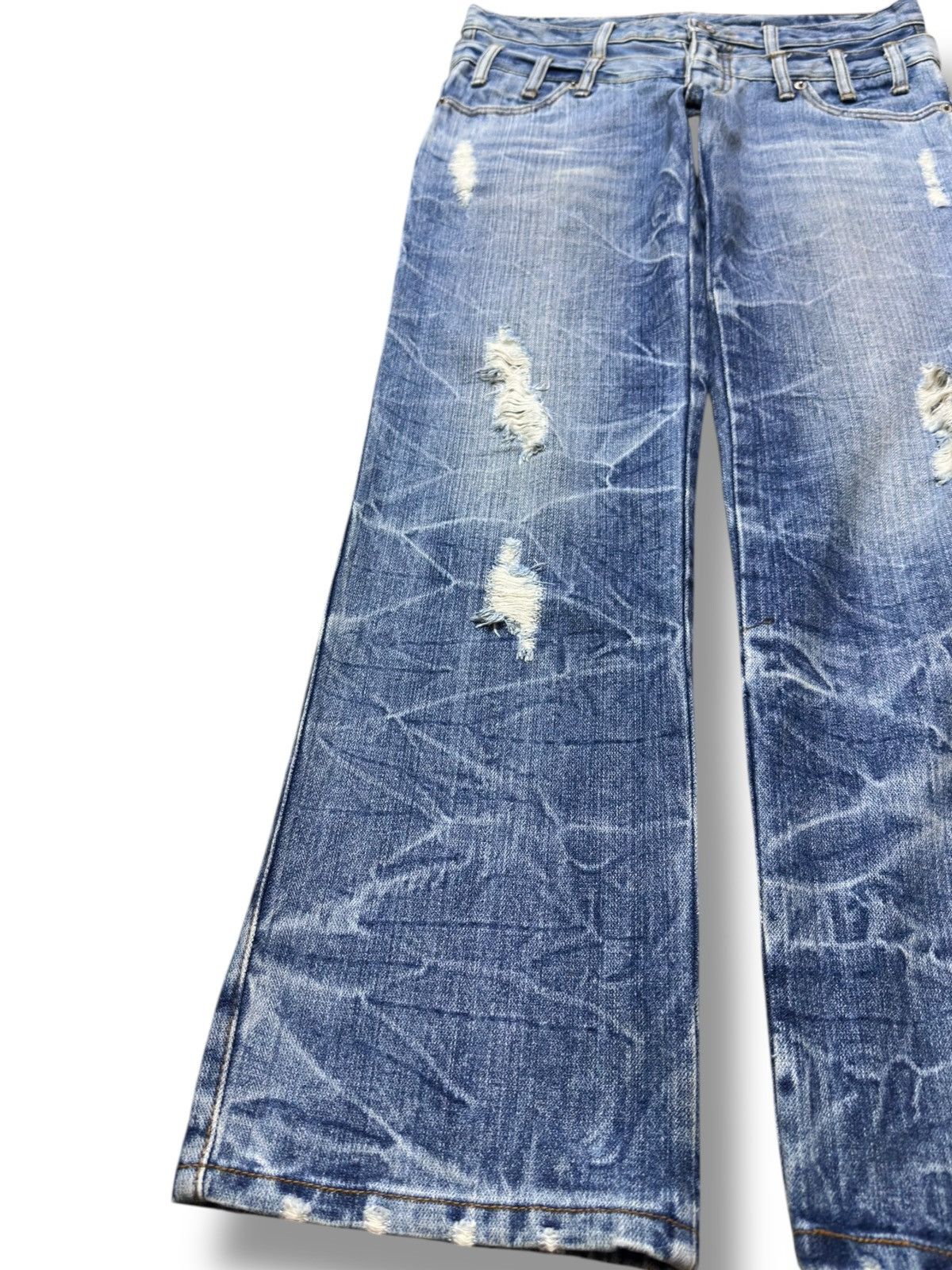 Junya Watanabe Vintage Antgauge Double Waist Honeycomb Denim Size US 30 / EU 46 - 3 Thumbnail