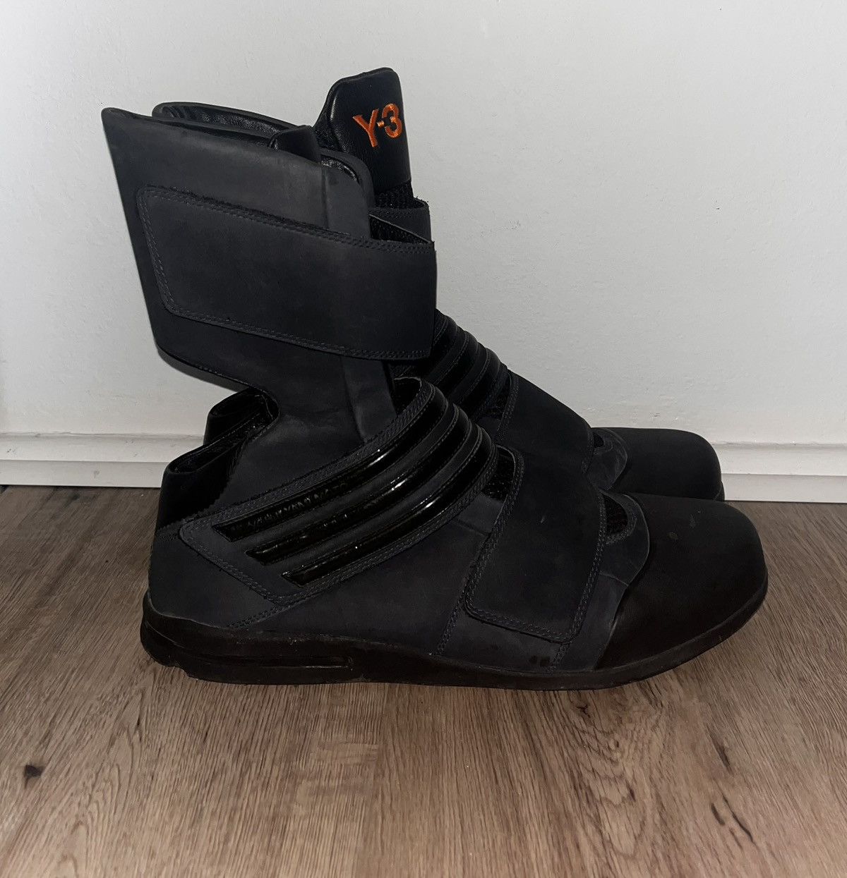 Y-3 Y-3 SS2003 Black Velcro Boots (Runway) Size US 11.5 / EU 44-45 - 1 Thumbnail