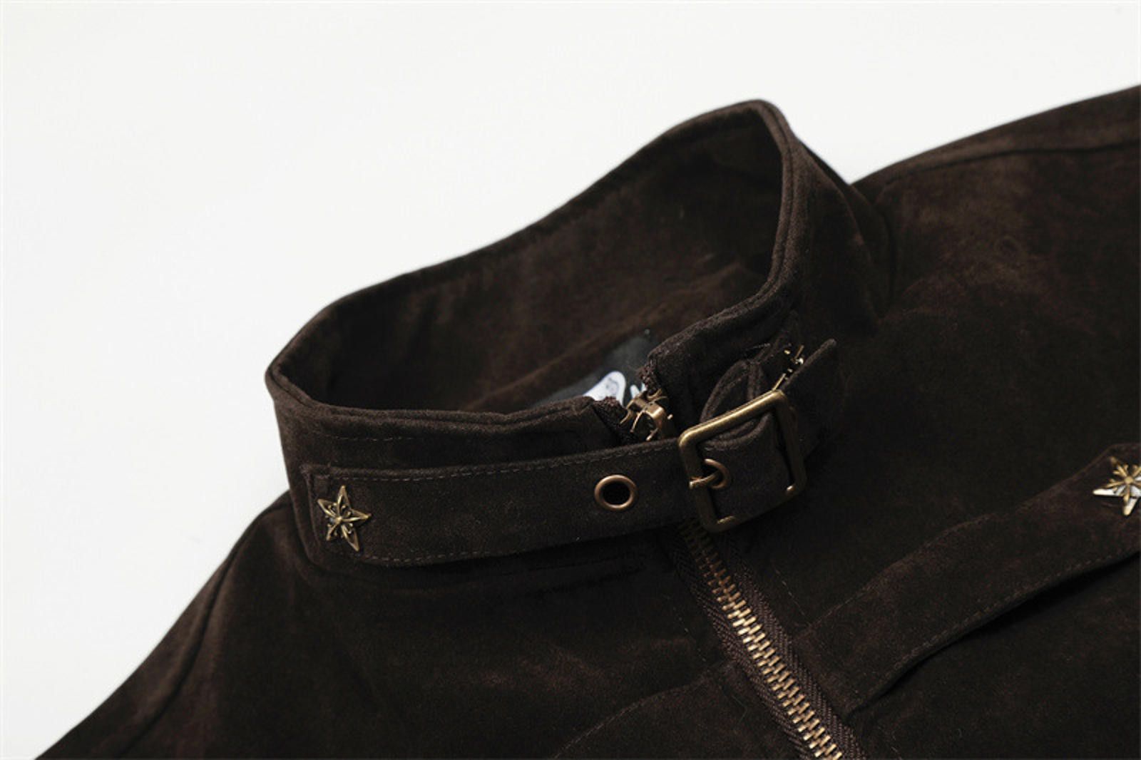 Japanese Brand Suede Military Style Jacket, Zip Front Size US L / EU 52-54 / 3 - 3 Thumbnail