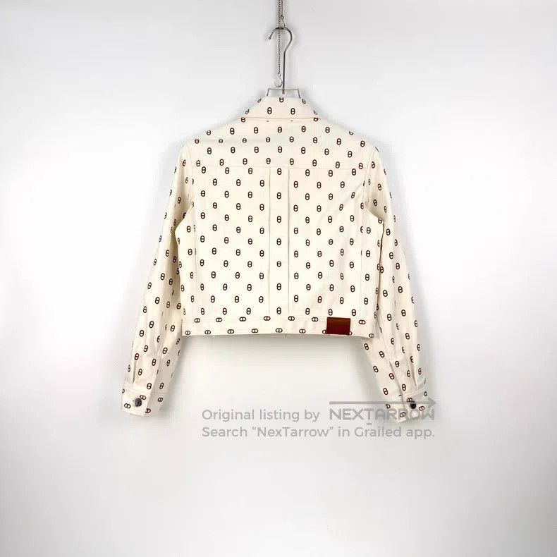 Hermes Hermes White pig nose logo denim cotton jacket Size XS / US 0-2 / IT 36-38 - 4 Thumbnail