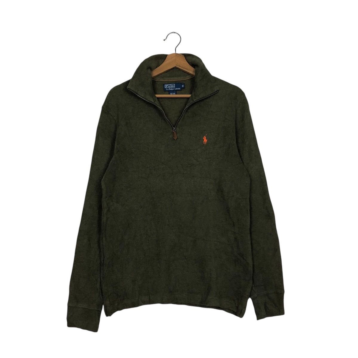 Polo Ralph Lauren 📌Rich Green Vintage Half Zipper Sweater Polo Ralph Lauren Size US M / EU 48-50 / 2 - 12 Thumbnail