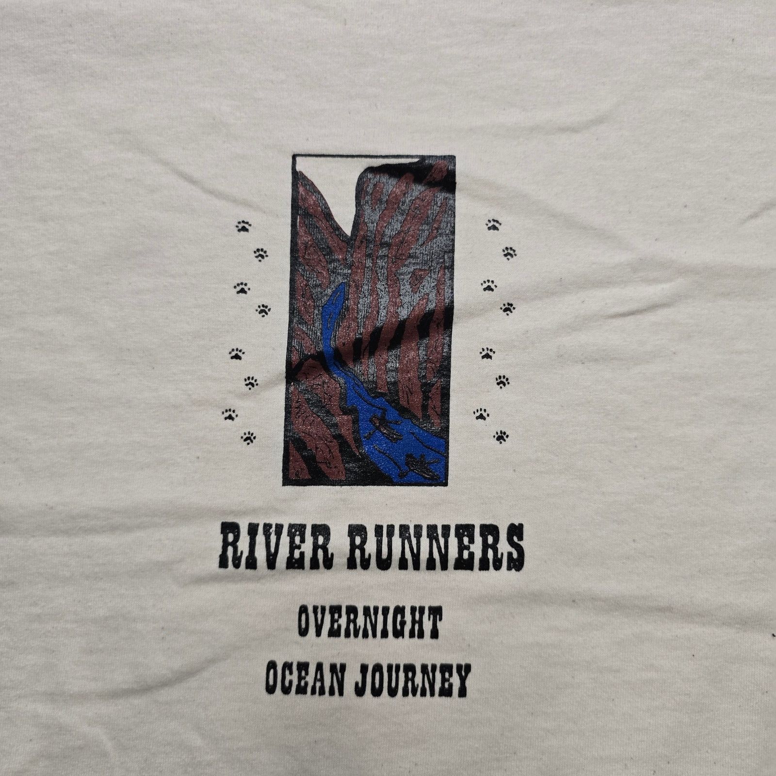 Other Outdoor Adventure Shirt Overnight River Runners M Cream Tee Size US M / EU 48-50 / 2 - 2 Thumbnail