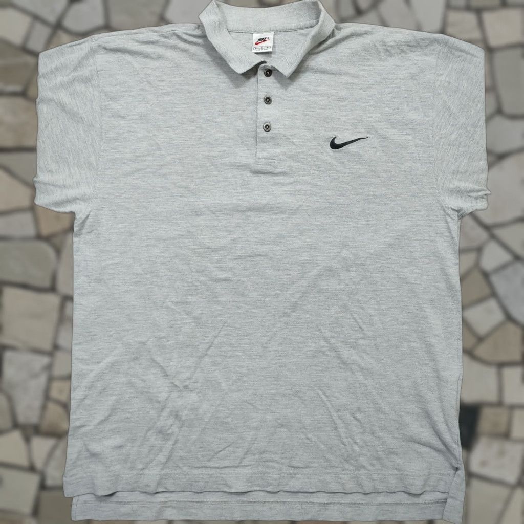 Nike VINTAGE Nike Polo Shirt Mens L Gray Short Sleeve Embroidered Swoosh 90s Sports Golf Polo Clothing Casual Activewear Shirt Mens Size US L / EU 52-54 / 3 - 1 Thumbnail