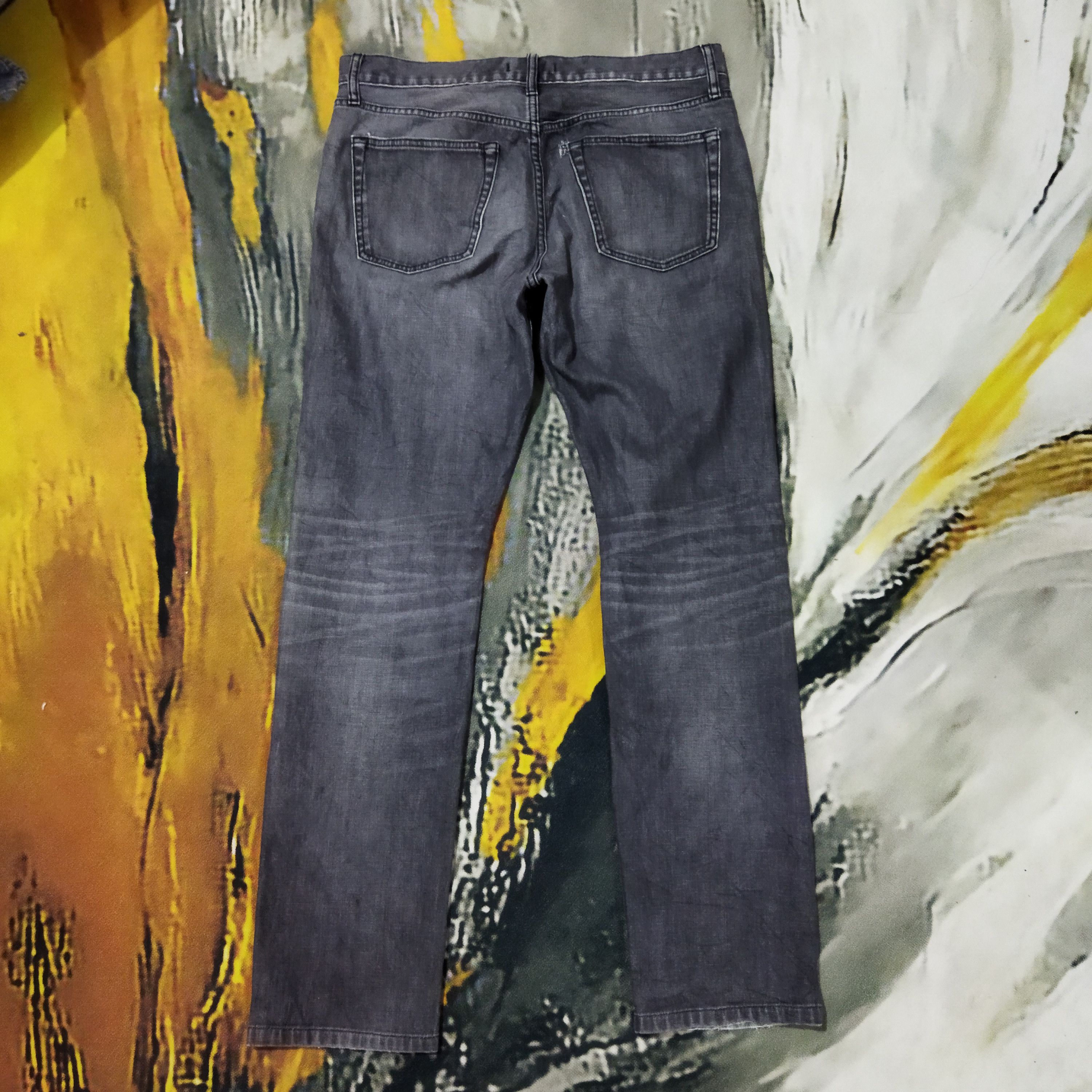 Japanese Brand × Uniqlo VINTAGE JAPANESE FADED BLACK JEANS PANTS Size US 33 - 7 Thumbnail