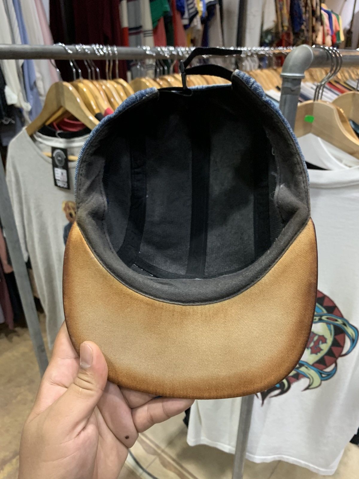 Supreme SUPREME DENIM LEATHER 5 PANEL CAP Size ONE SIZE - 4 Thumbnail