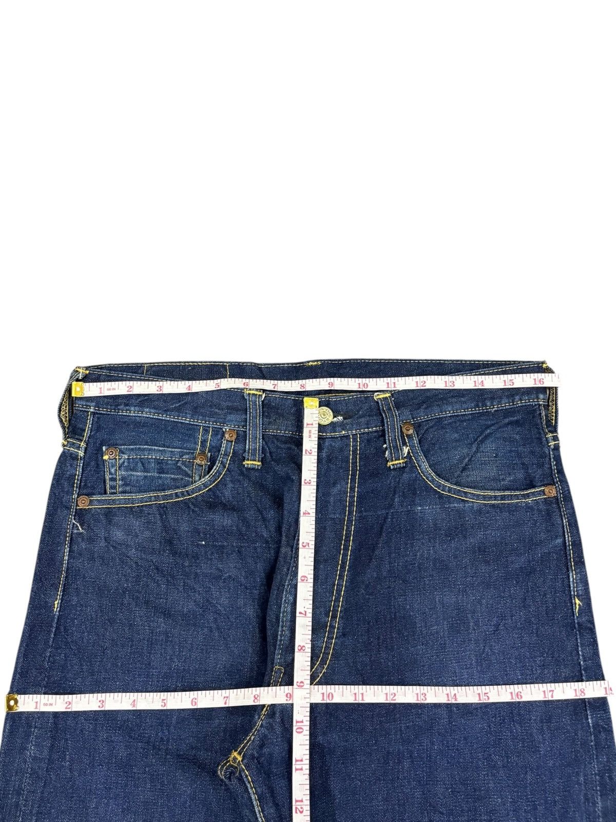 Japanese Brand Vintage Bigstone Baggy Raw Denim Selvedge Jeans Size US 33 - 11 Thumbnail