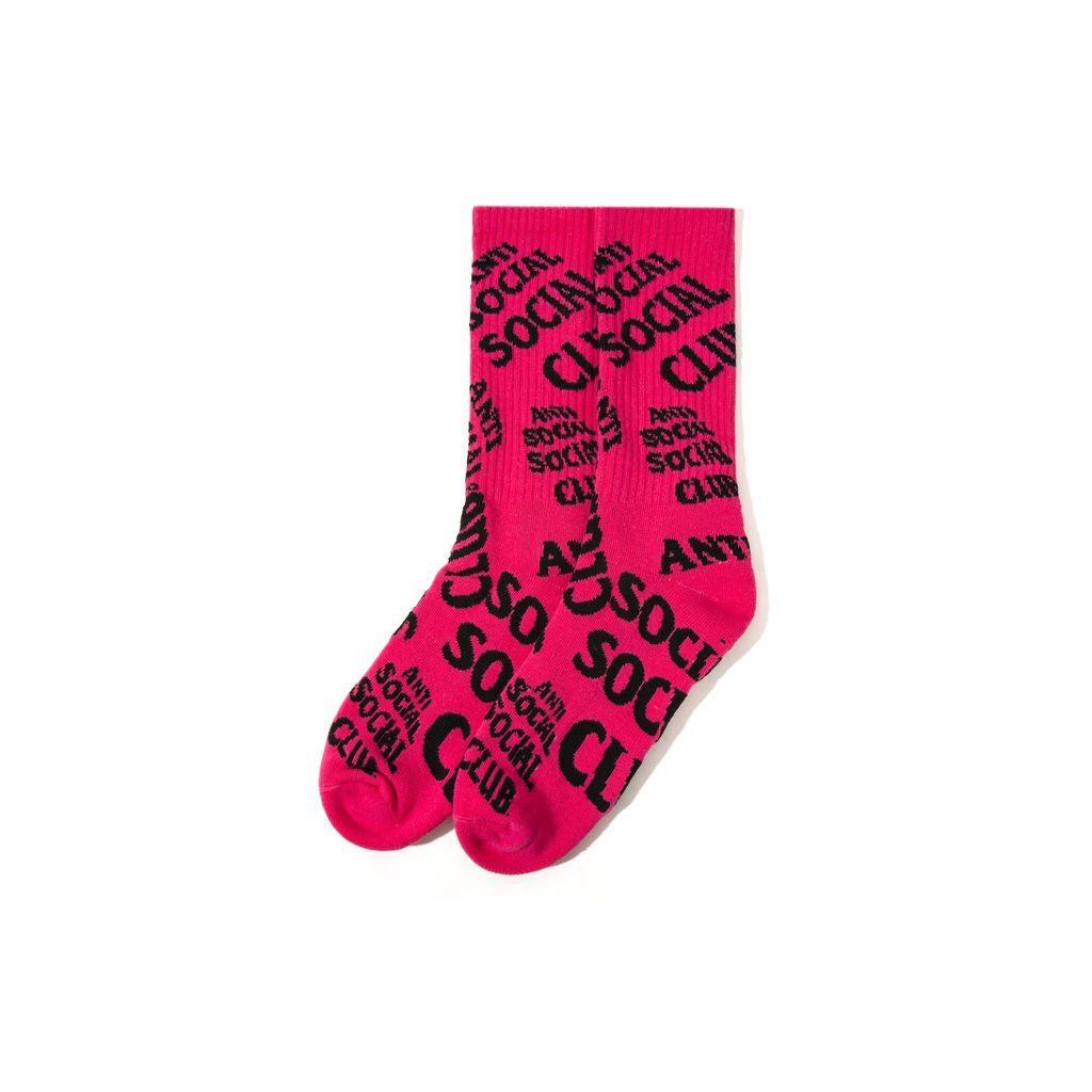 Anti Social Social Club DS Black ASSC No Drama Pink Socks supreme bape kith kaws Size ONE SIZE - 4 Thumbnail