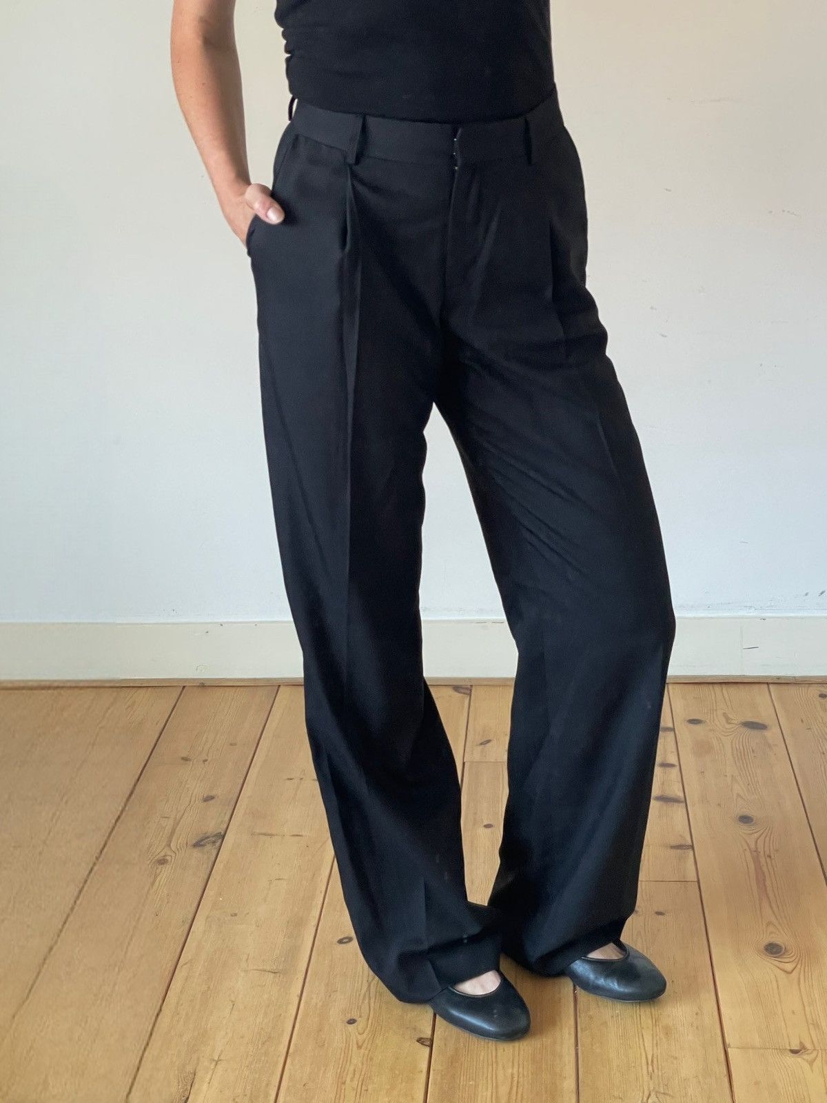 Other Bazilika Pleated Low Waist Trousers 34 XS RRP €330 Size 26" / US 2 / IT 38 - 3 Thumbnail