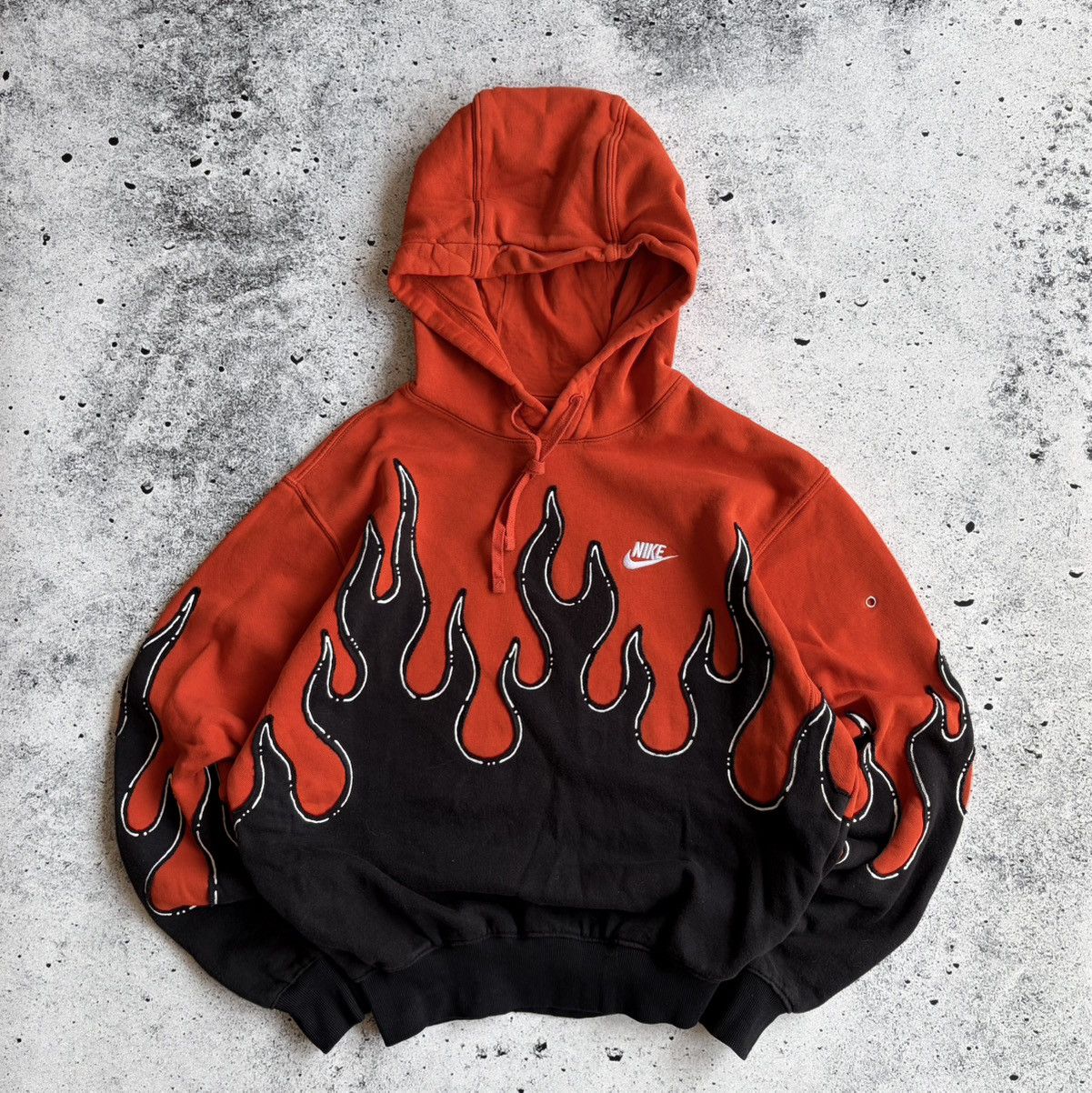 Nike Reworked Nike Flame Custom Hoodie Size US M / EU 48-50 / 2 - 1 Thumbnail