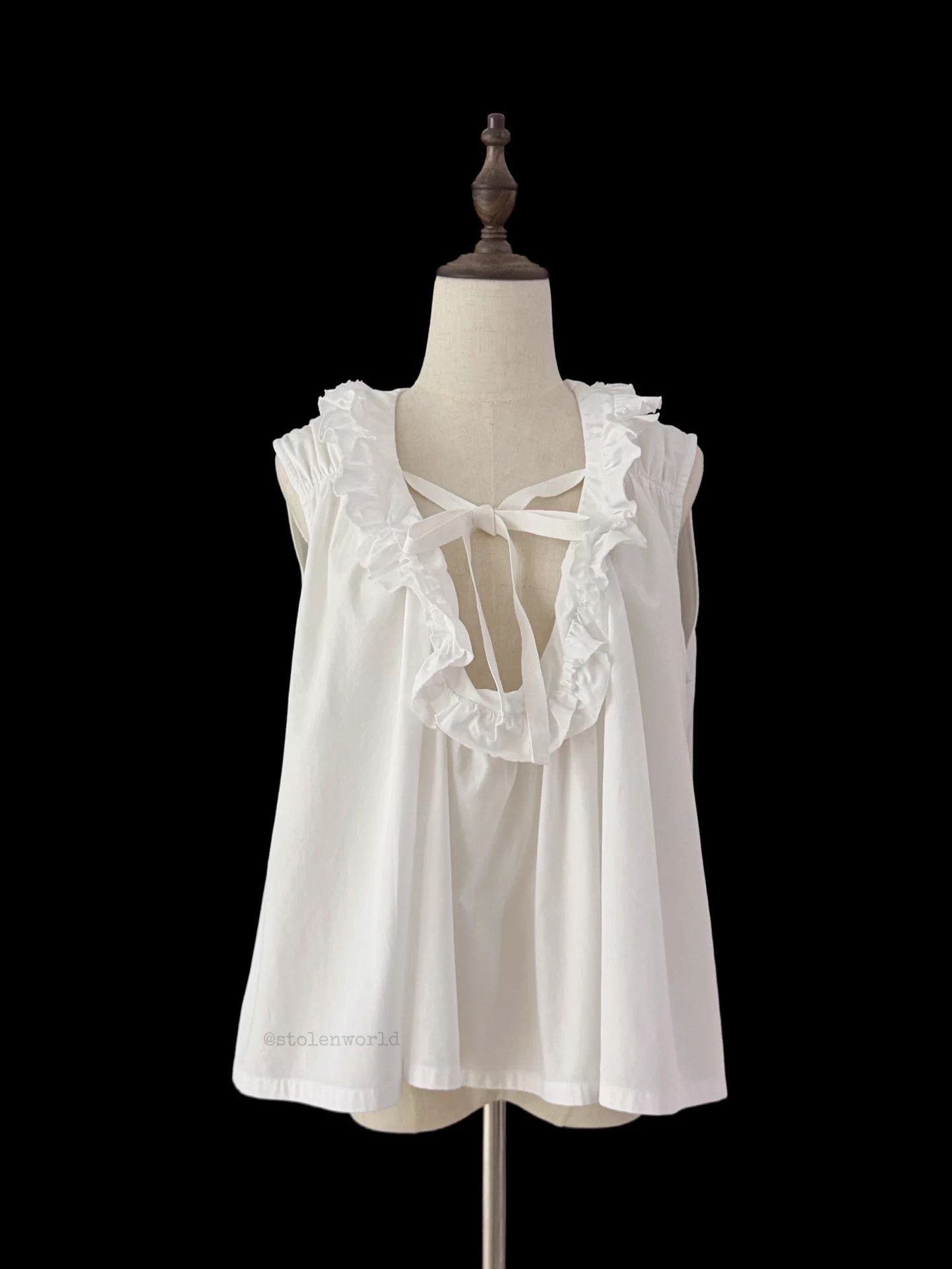 Comme des Garcons Comme des Garcons Lace Bow Front Oversized Tank Top Size M / US 6-8 / IT 42-44 - 6 Thumbnail