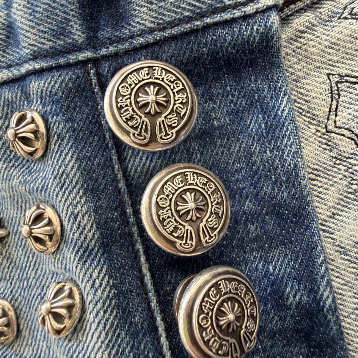Chrome Hearts Chrome Hearts Studded Leather Cross Patch Denim Shorts Size US 26 / EU 42 - 7 Thumbnail