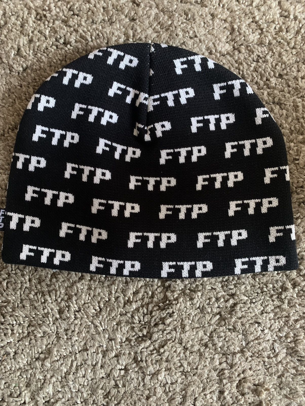 Store FTP All Over Logo Beanie Hat NEW DEADSTOCK f*ck the population supreme