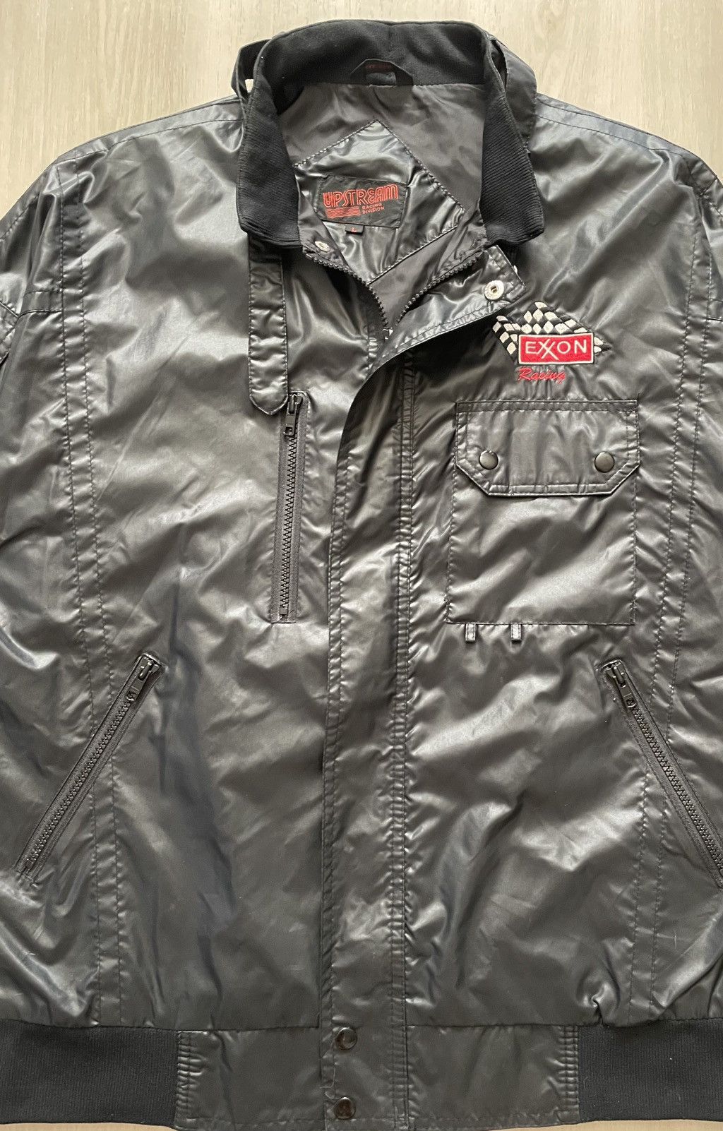 Vintage VTG 80s Exxon Racing Jacket Upstream Racing Division Sz L Size US L / EU 52-54 / 3 - 5 Thumbnail