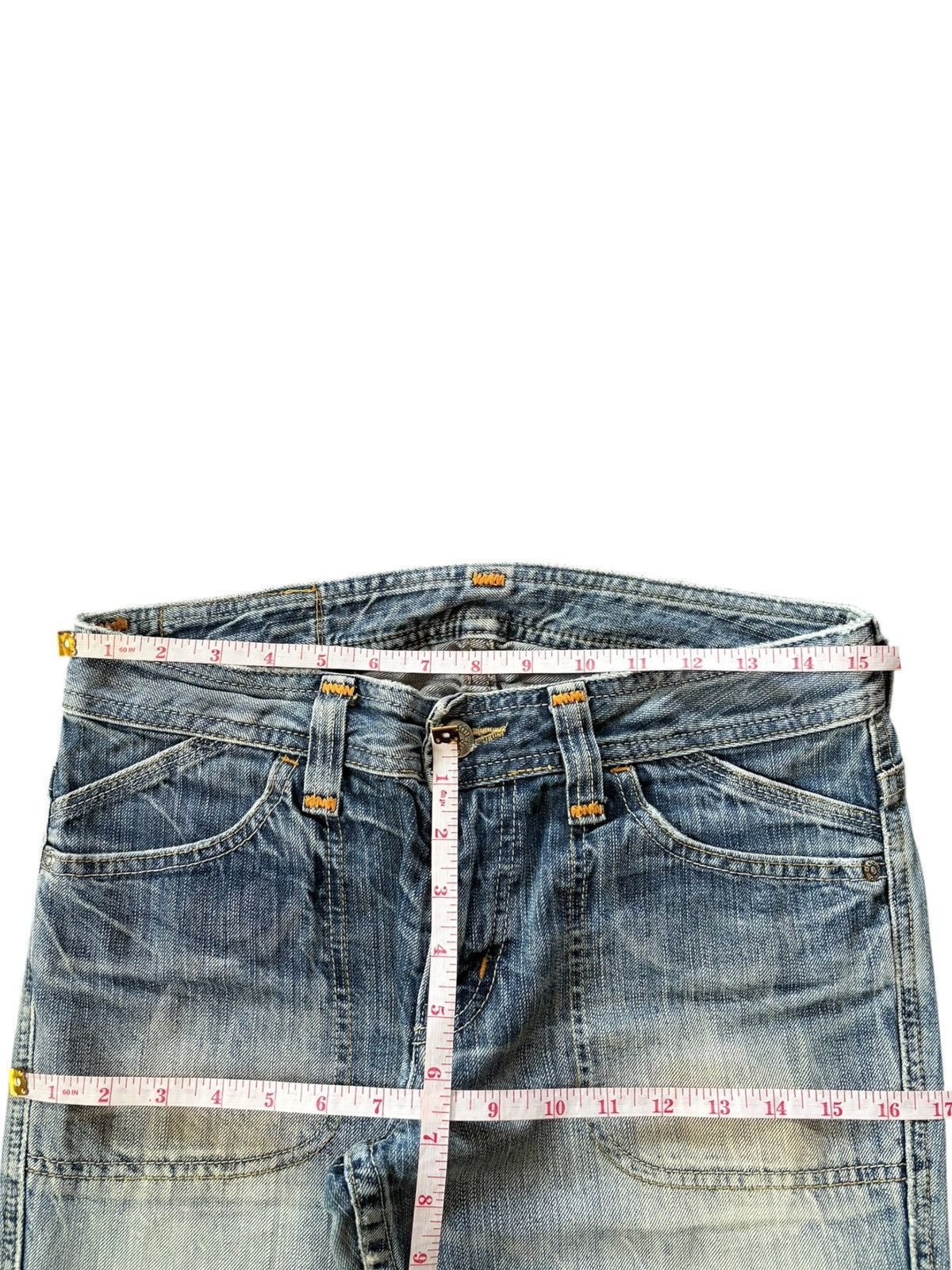Hysteric Glamour Vintage Japanese Brand Faded Wash Distress Flare Jeans Size 30" / US 8 / IT 44 - 6 Thumbnail
