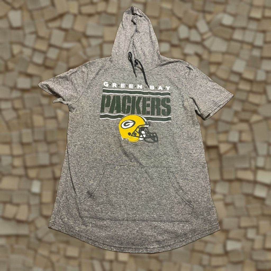 NFL Team Apparel Shirt Women's Large Gray NFL Green Bay Packers w/ Hood Size L / US 10 / IT 46 - 1 Thumbnail