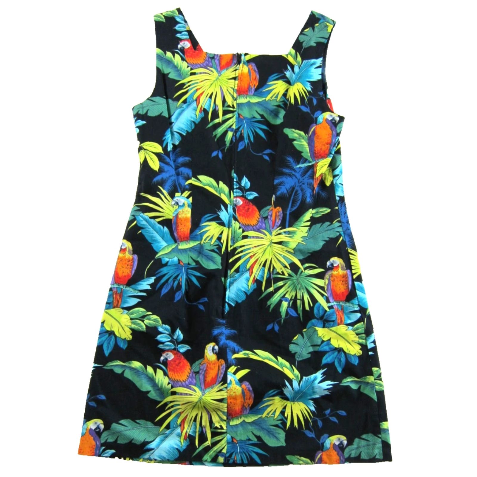 Vintage VINTAGE Shannon Marie Shirt Dress S Women Tank Dress Black Tropical Parrot Bohemian Flower 90s Style? Size S / US 4 / IT 40 - 2 Thumbnail