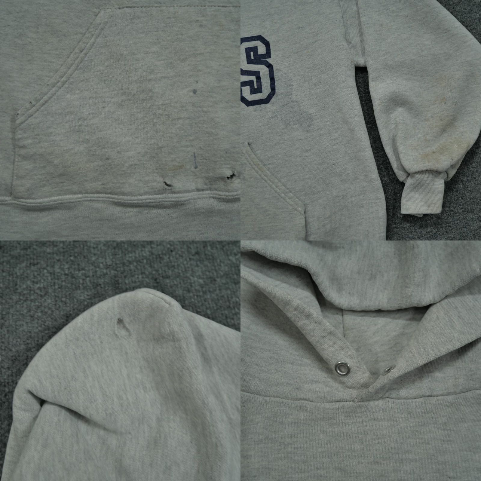 Jerzees VINTAGE Jerzees Hoodie Adult XL Gray 90s Navy US Size US XL / EU 56 / 4 - 8 Thumbnail