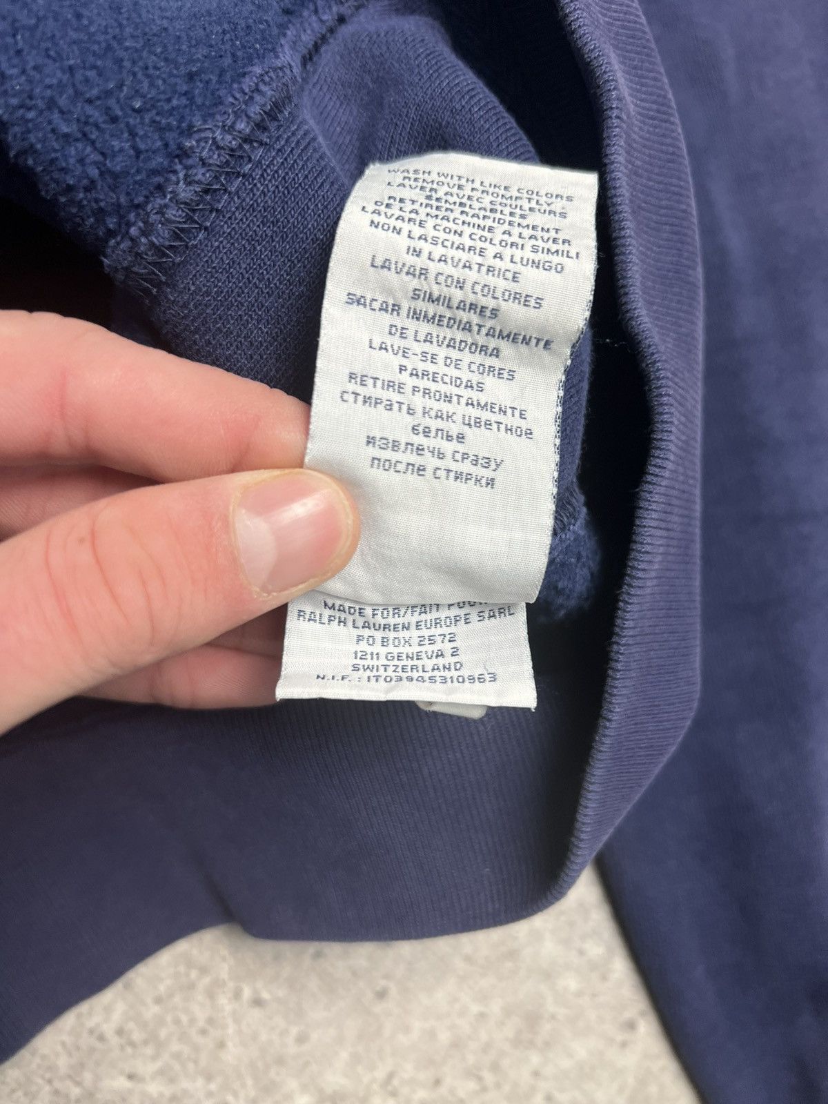 Polo Ralph Lauren Vintage 90s Polo Ralph Lauren Zip Up Hoodie Blue faded Size US M / EU 48-50 / 2 - 12 Thumbnail