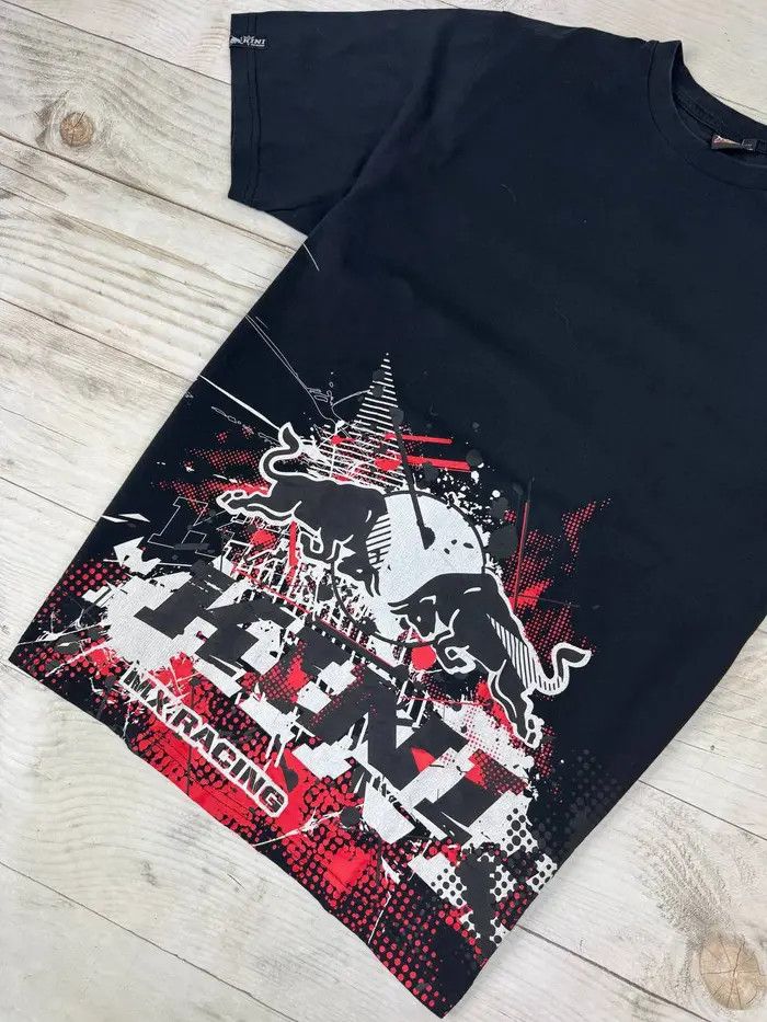 Red Bull Vintage Red Bull Kini MX Racing T-Shirt 90s Size US L / EU 52-54 / 3 - 3 Thumbnail