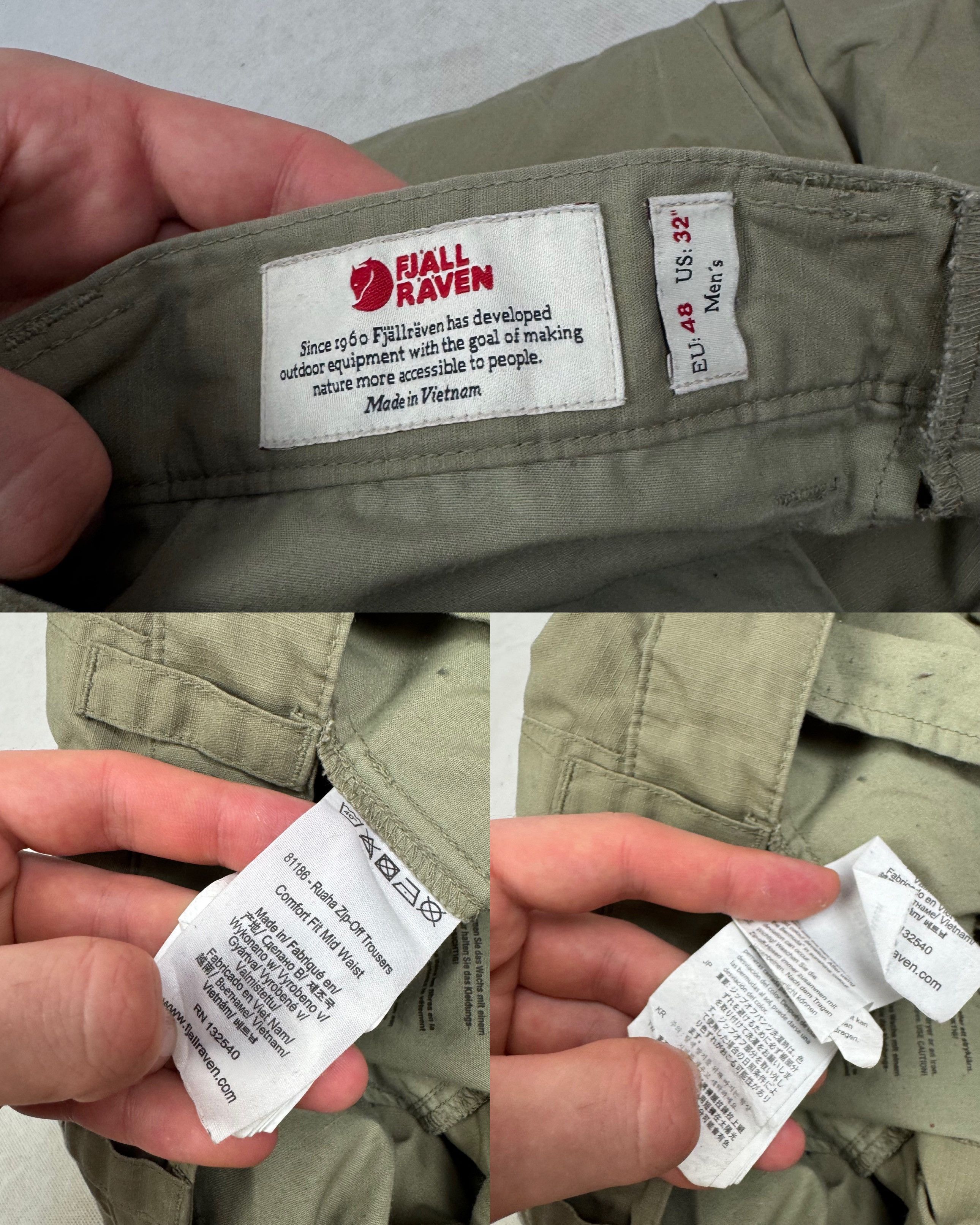 Fjallraven Fjallraven Ruaha Men's Olive Comfort Fit Mid Waist Shorts 32 Size US 32 / EU 48 - 2 Thumbnail