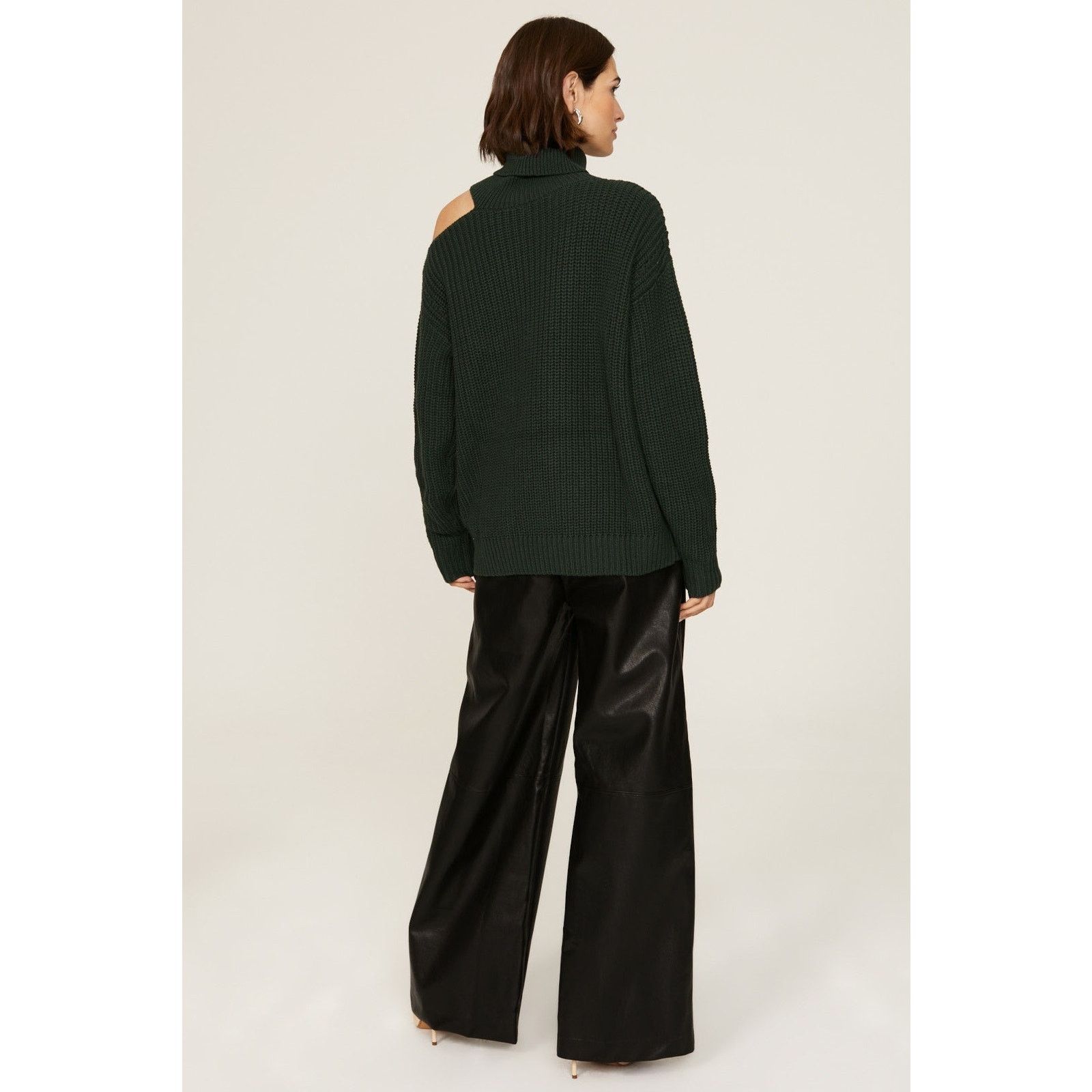 Other RTR Peter Som Sz L Green Cold Shoulder Pullover Sweater Size L / US 10 / IT 46 - 2 Thumbnail