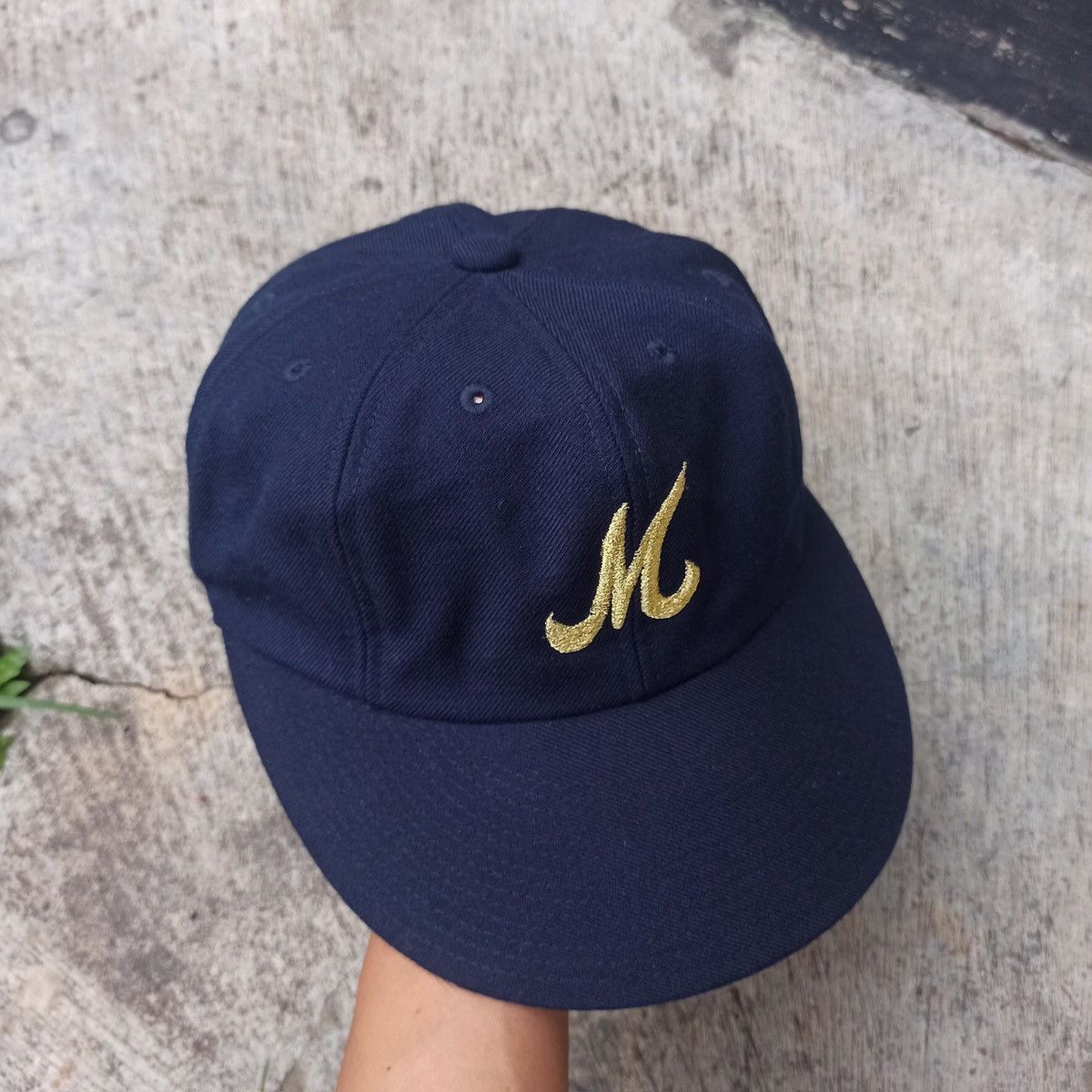 Asics × Hat Club × Vintage Sick.. initial M fitted hat with leather inner Size ONE SIZE - 6 Thumbnail