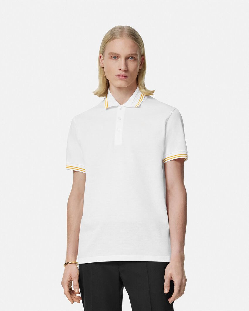 Designer Men’s White Polo Shirt Size US L / EU 52-54 / 3 - 2 Thumbnail