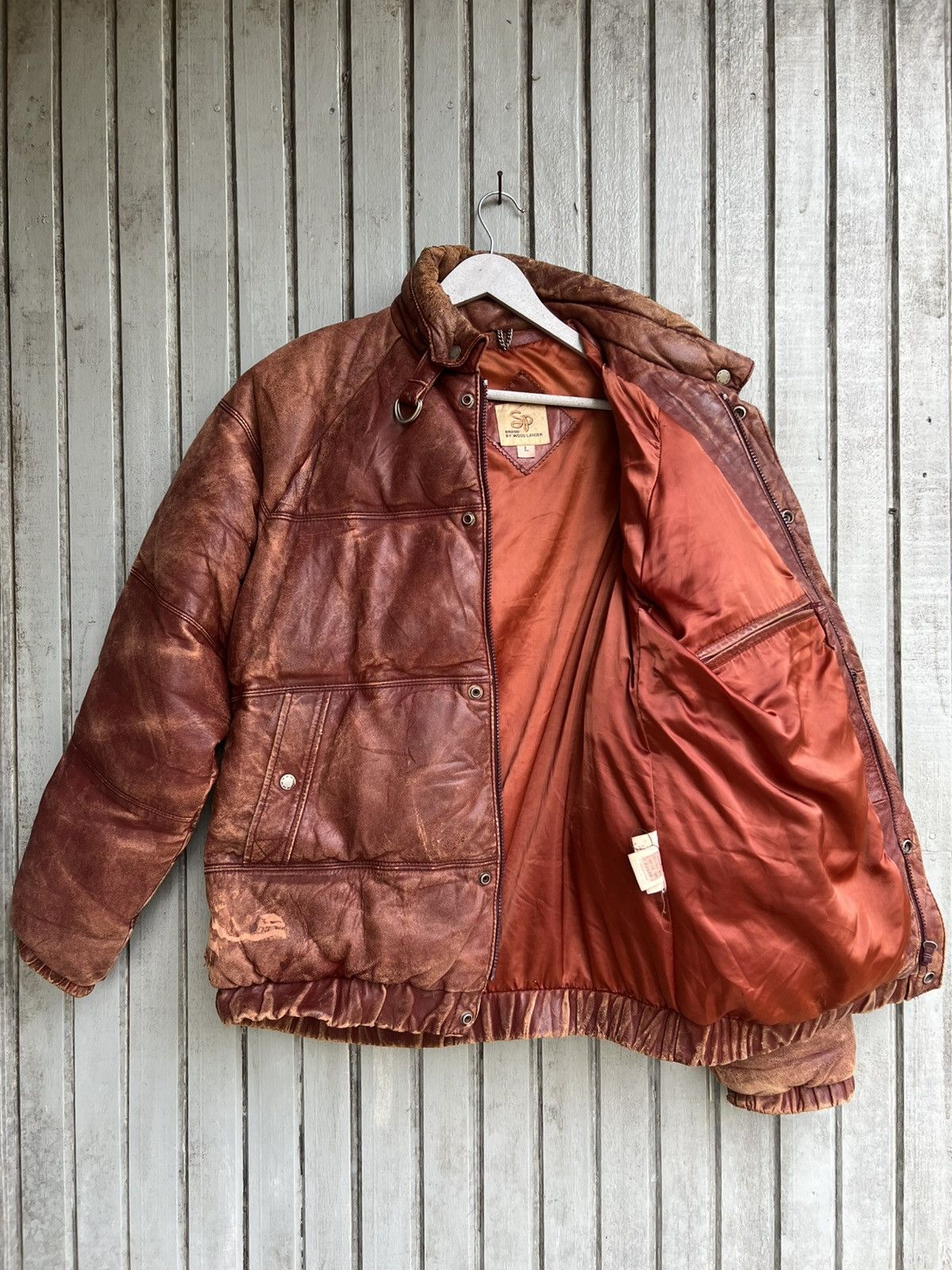 Japanese Brand × Vintage Vtg sp brand by wood lander leather jacket Size US L / EU 52-54 / 3 - 15 Thumbnail