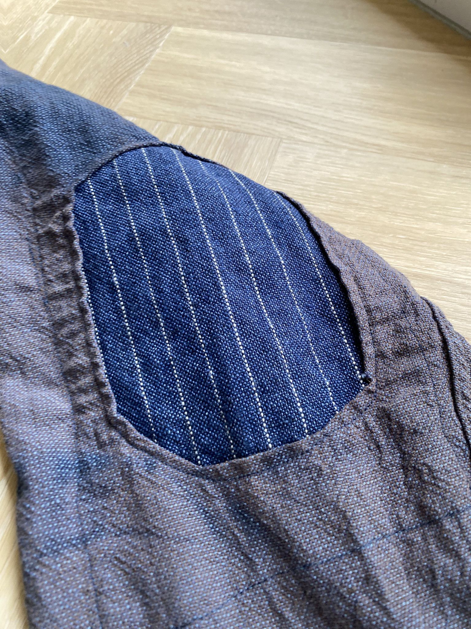 Universal Works Pincheck Dirty Mud-Indigo - Chore Jacket Size US M / EU 48-50 / 2 - 16 Thumbnail