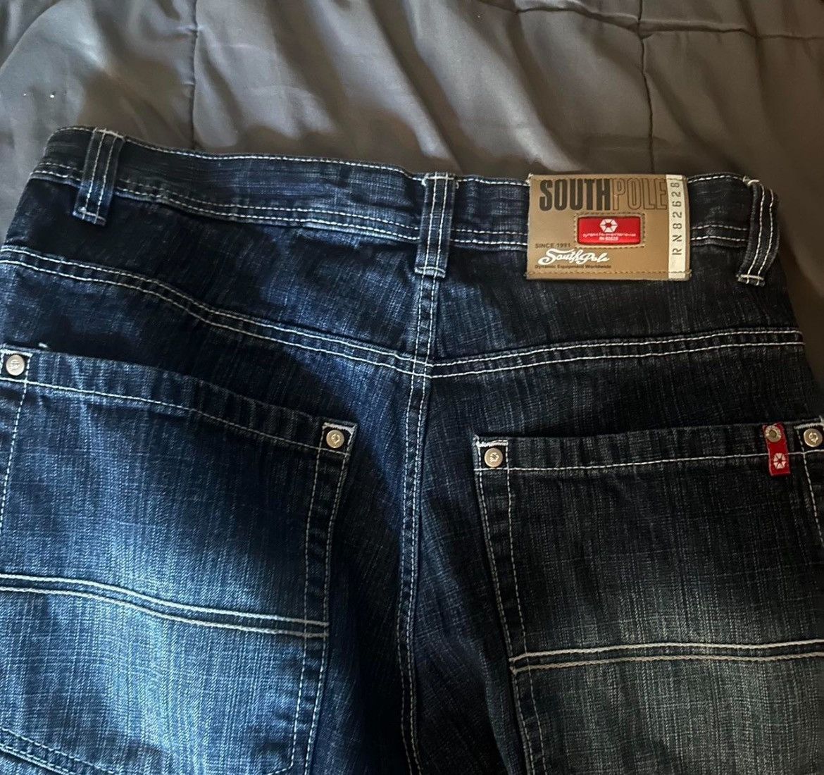 Vintage Insanely RARE early 2000s Southpole red tabs Size US 34 / EU 50 - 4 Thumbnail