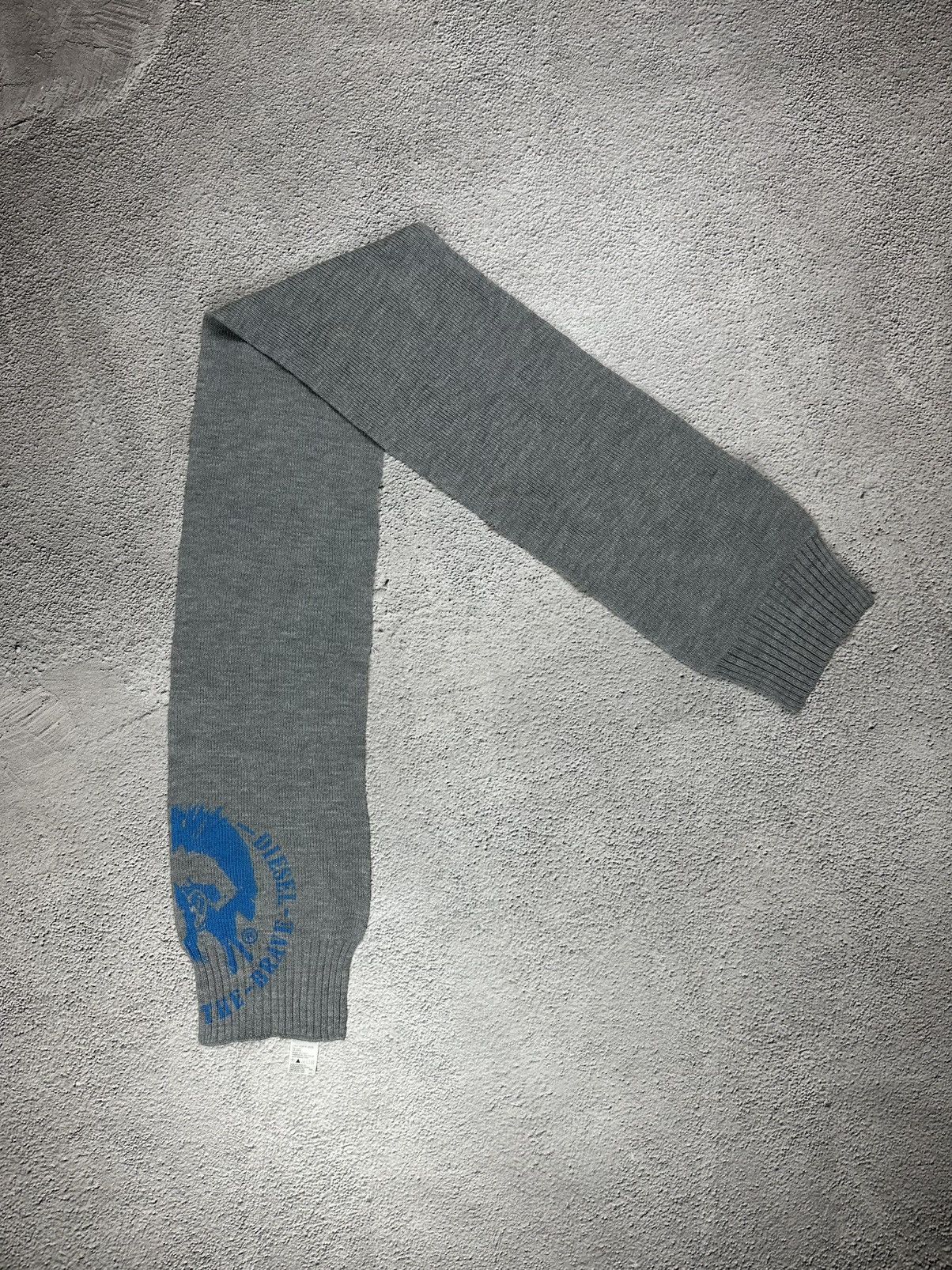 Diesel Vintage Diesel Scarf Big Logo Y2K Logo Gray 🧣 Size ONE SIZE - 6 Thumbnail