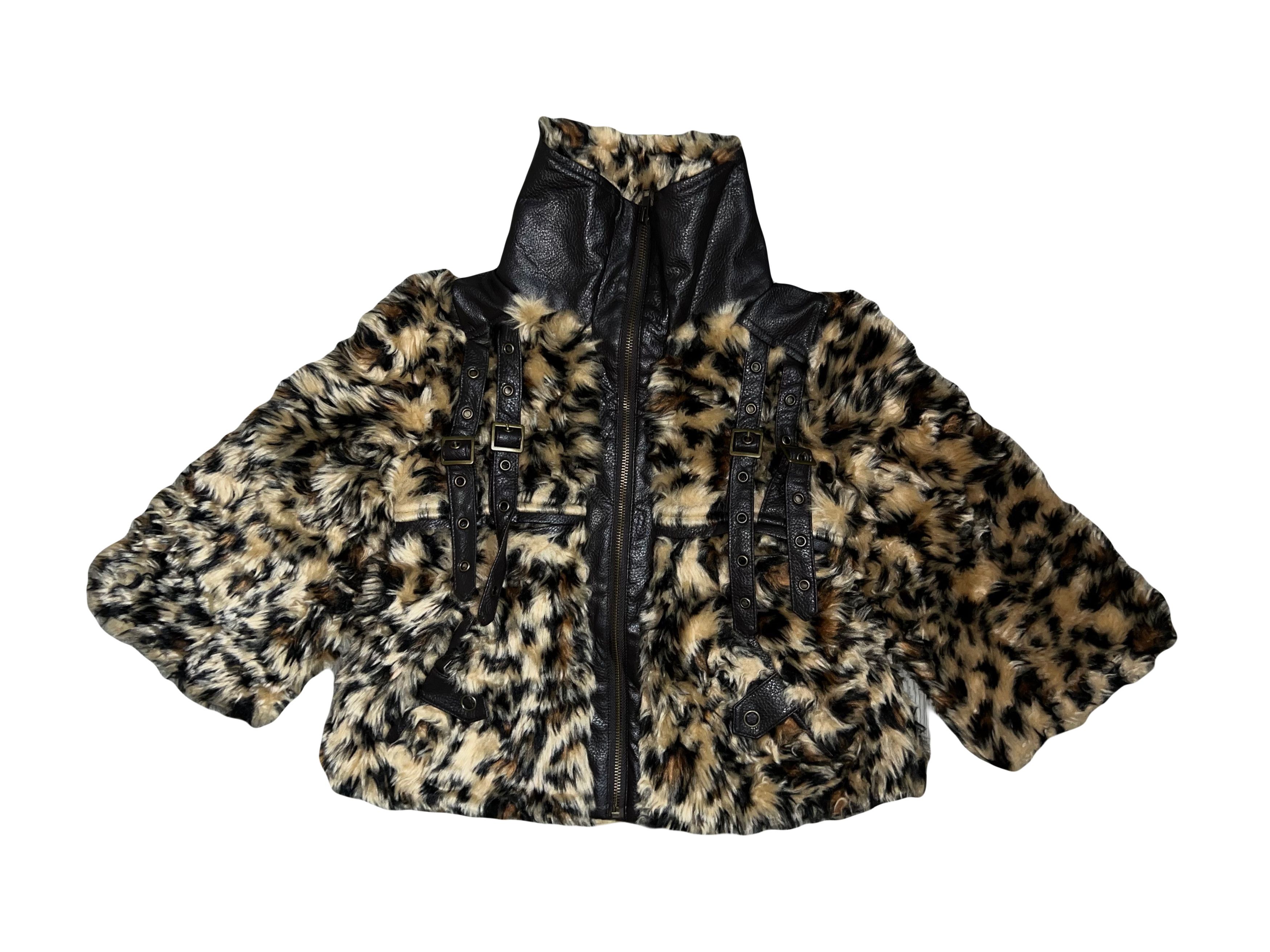 Japanese Brand Rare JSG leopard fur crop jacket 🐆 Size S / US 4 / IT 40 - 8 Thumbnail