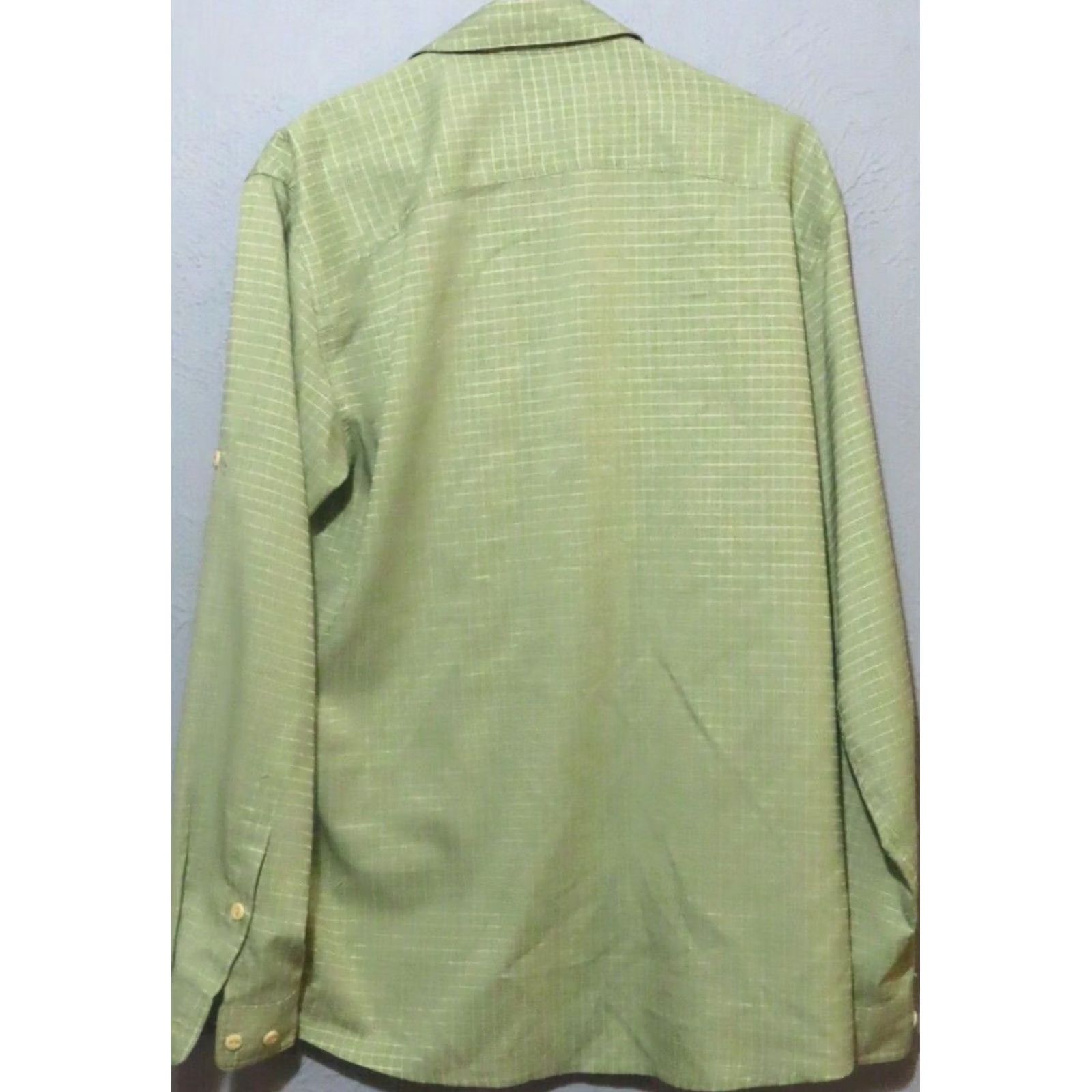 Orvis Orvis Shirt Men's Medium Green White Striped Button-Down Long Sleeve Shirt Size US M / EU 48-50 / 2 - 7 Thumbnail