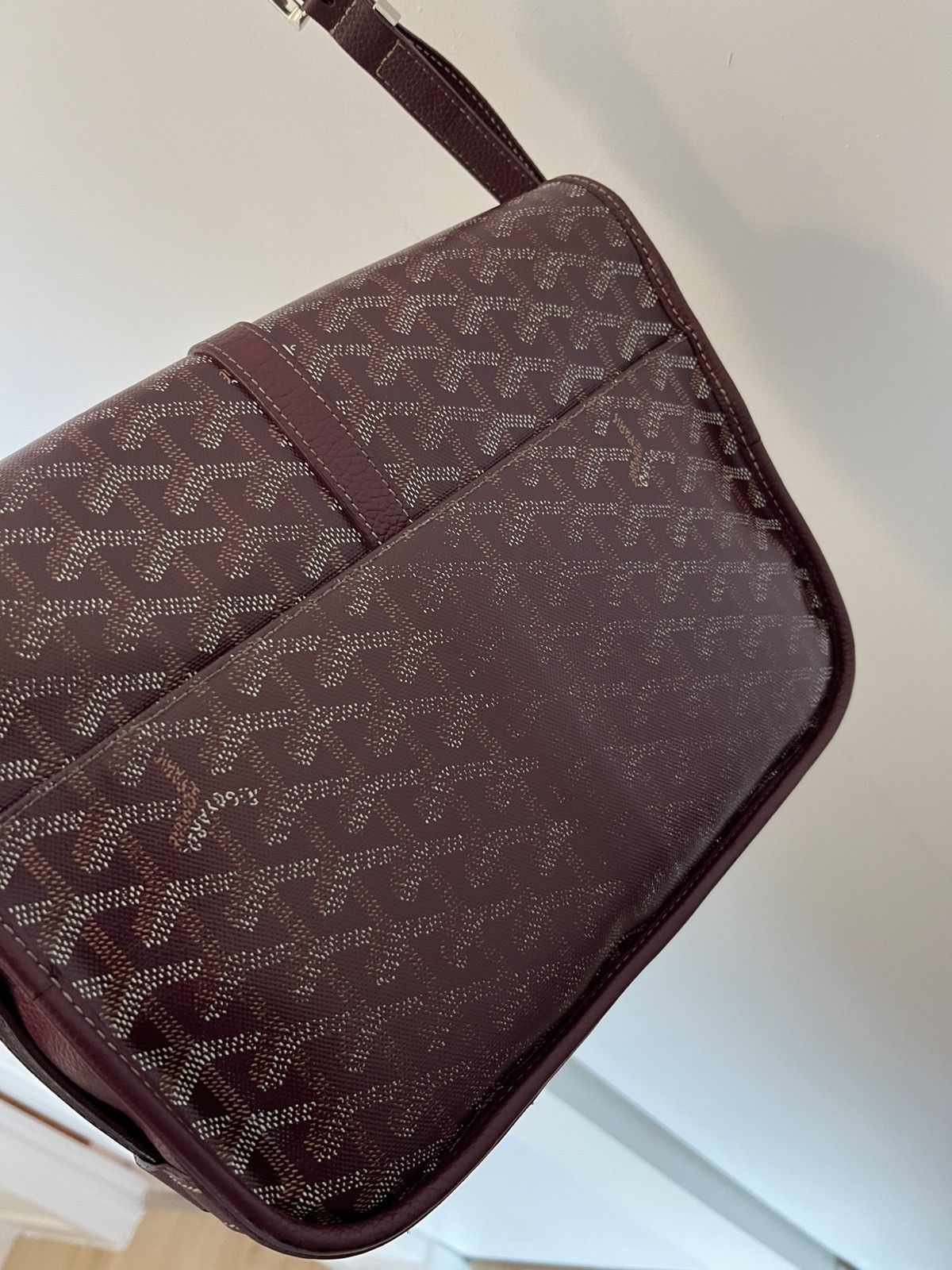 Goyard GOYARD BELVEDERE MESSENGER PM BAG BURGUNDY CANVAS Size ONE SIZE - 6 Thumbnail