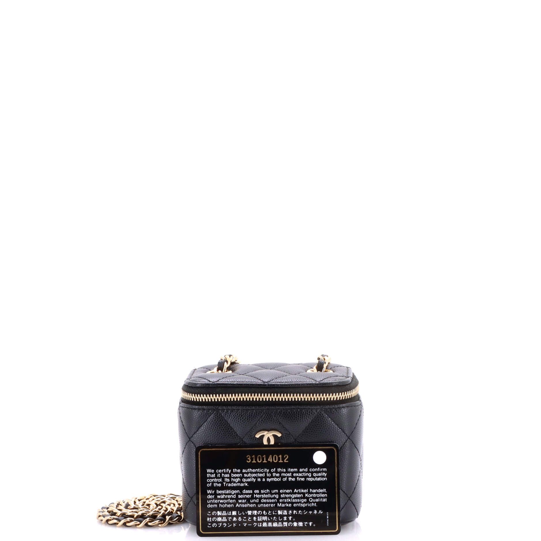 Chanel Classic Vanity Case with Chain Quilted Caviar Mini Size ONE SIZE - 1 Thumbnail