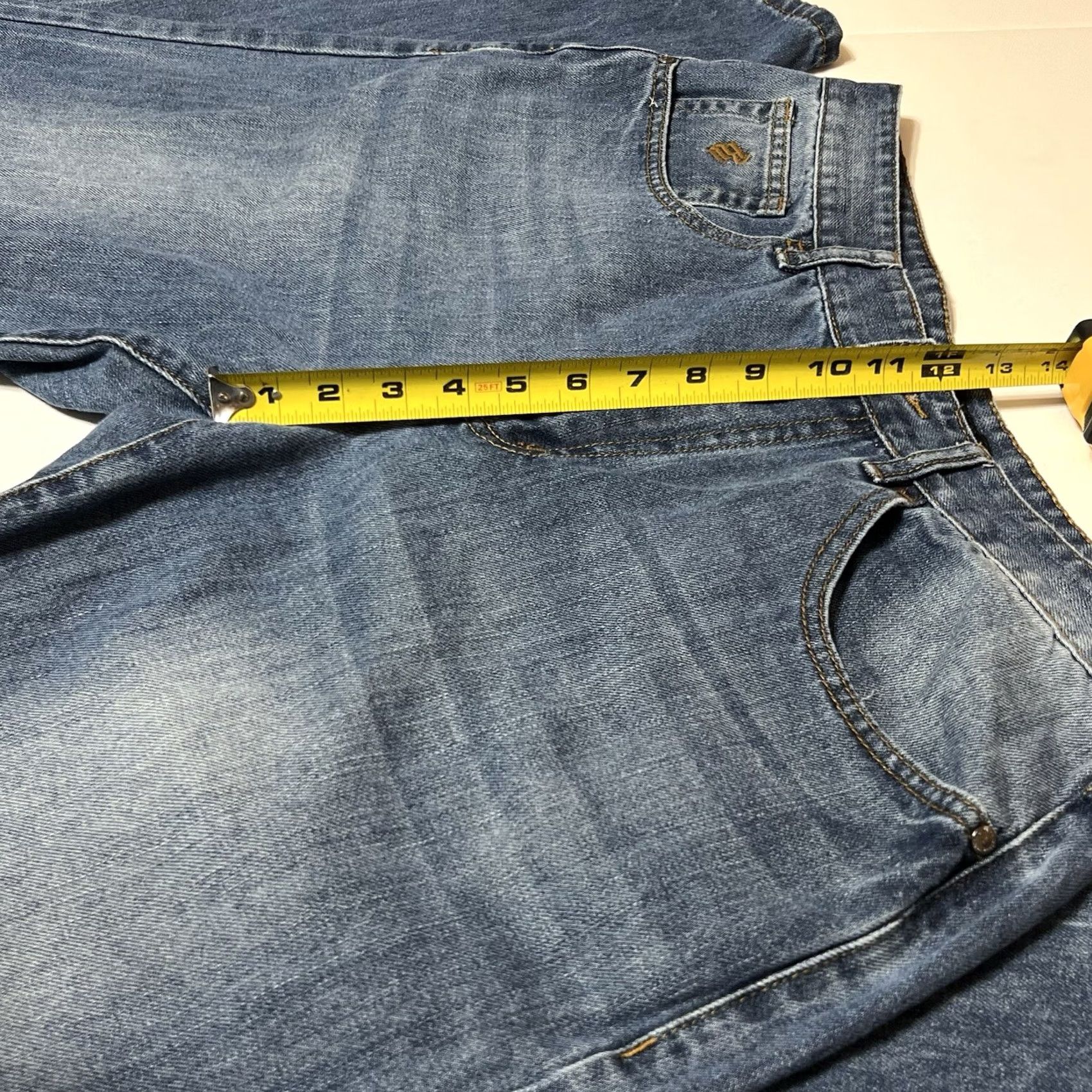 Rocawear VINTAGE Rocawear Jeans Mens Blue Denim Baggy Wide Leg Y2K 90s Hip Hop 35x30 Regular Inseam 30 Size US 35 - 4 Thumbnail