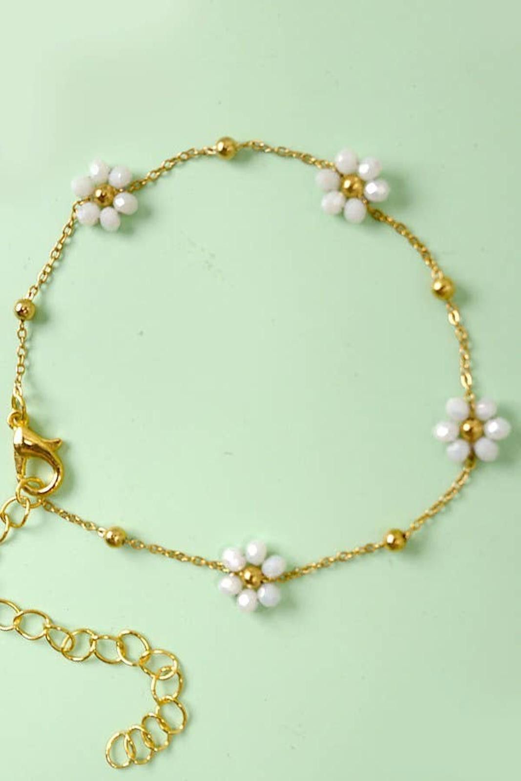 Other Summer Multi Beaded Flower Charm Bracelet Size ONE SIZE - 3 Thumbnail