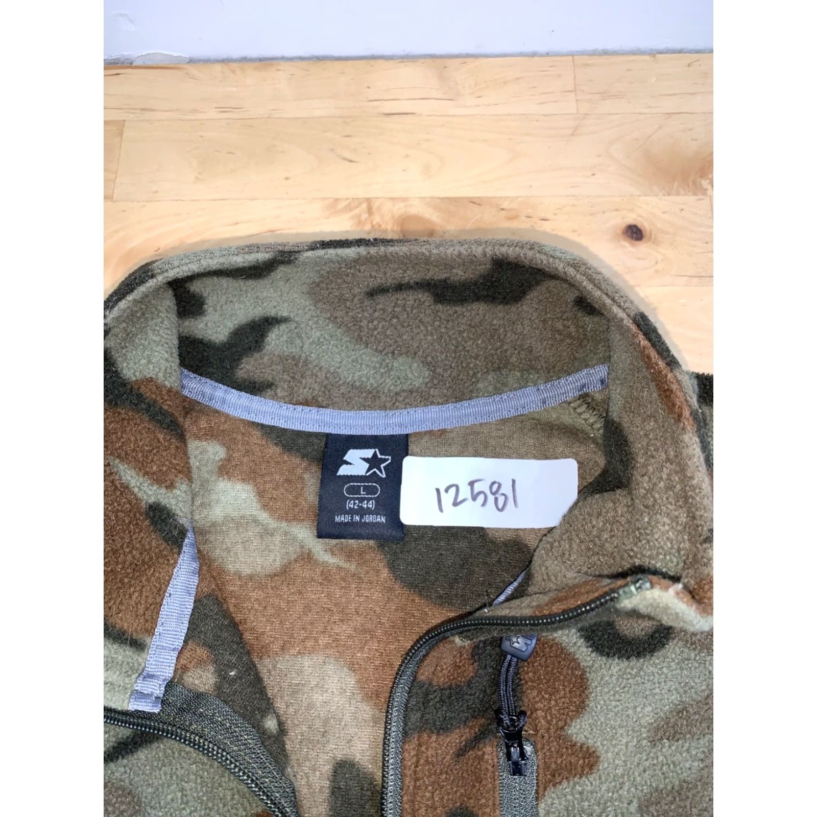 Starter Starter Sweatshirt Mens L 1/4 Zip Camouflage Green Pullover Mock Neck Casual Casualwear Outdoor Fleece Polyester Size US L / EU 52-54 / 3 - 2 Thumbnail