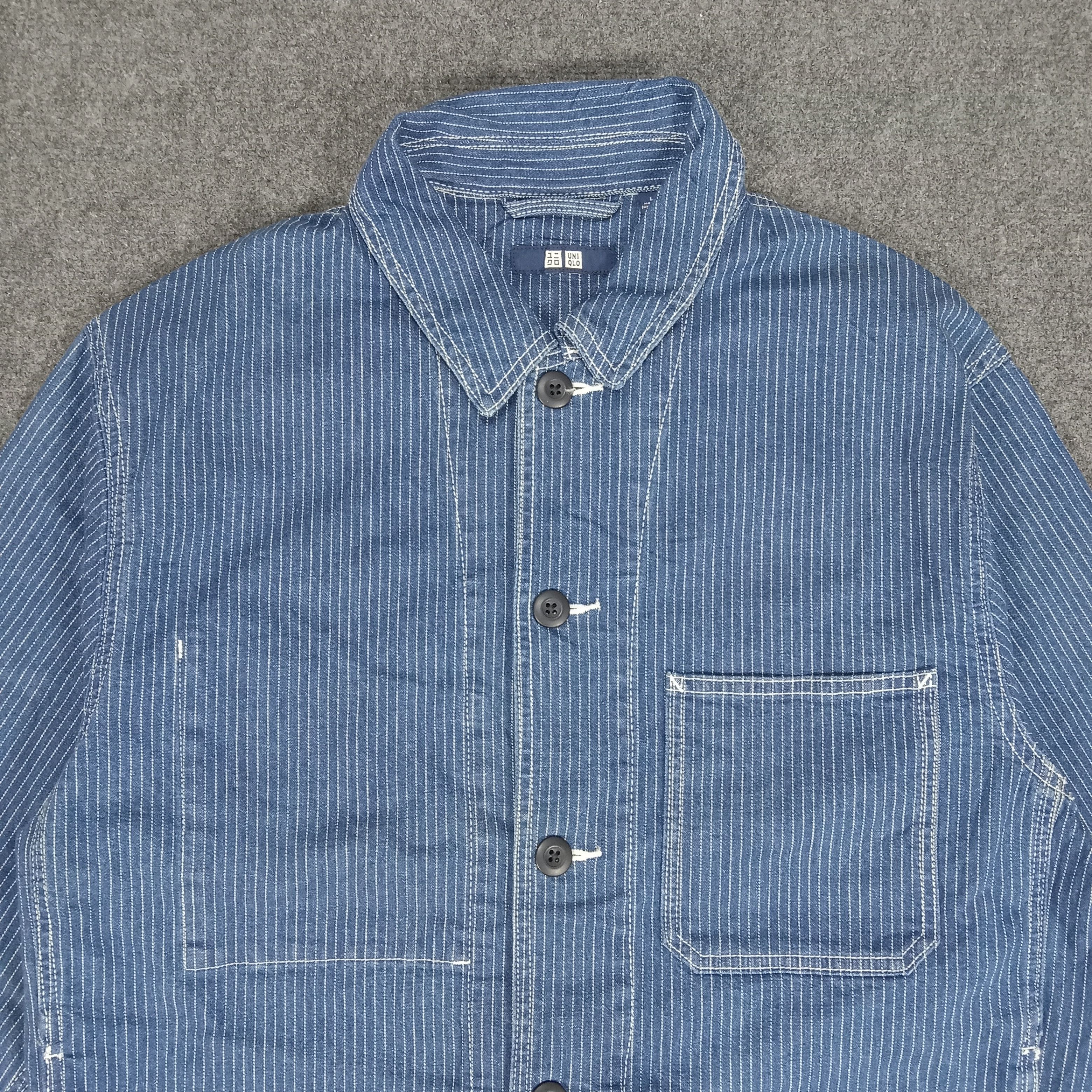 Japanese Brand × Vintage Uniqlo Skulls Japanese Brand Denim Style Jacket Size US L / EU 52-54 / 3 - 6 Thumbnail