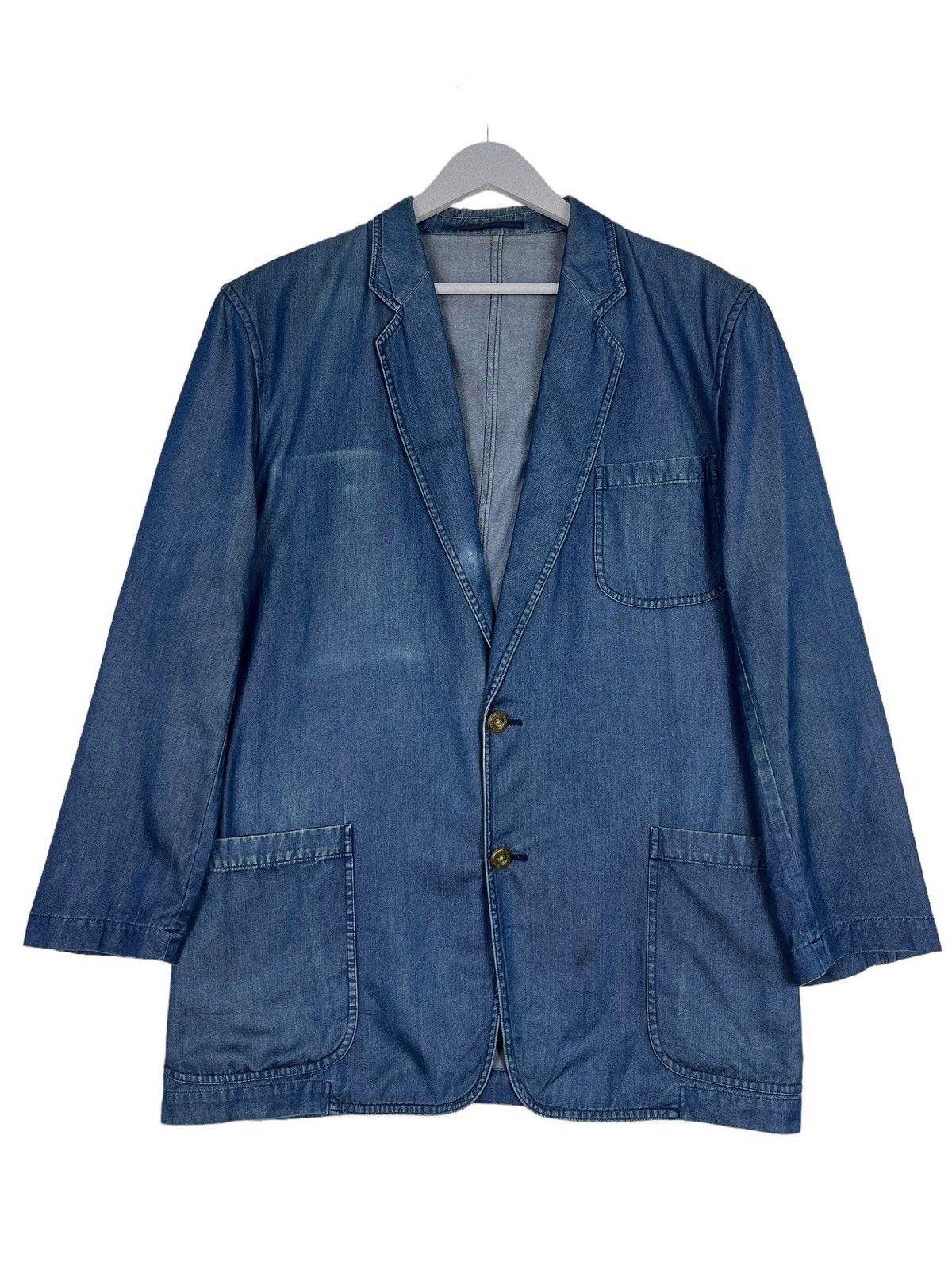 Burberry 🔥 BURBERRY DENIM BLAZER JACKET Size US M / EU 48-50 / 2 - 2 Thumbnail