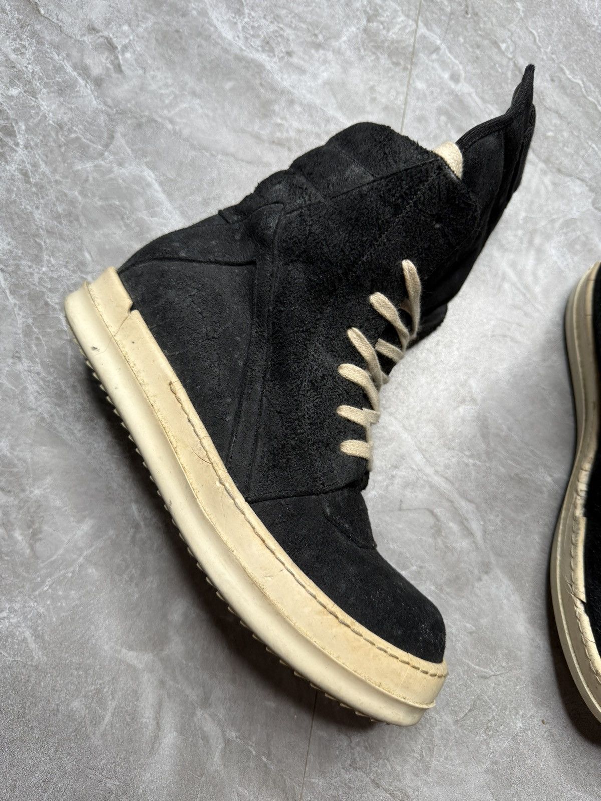 Rick Owens Rick Owens Geobasket Blistered Leather Shoes Size US 5 / EU 37 - 4 Thumbnail