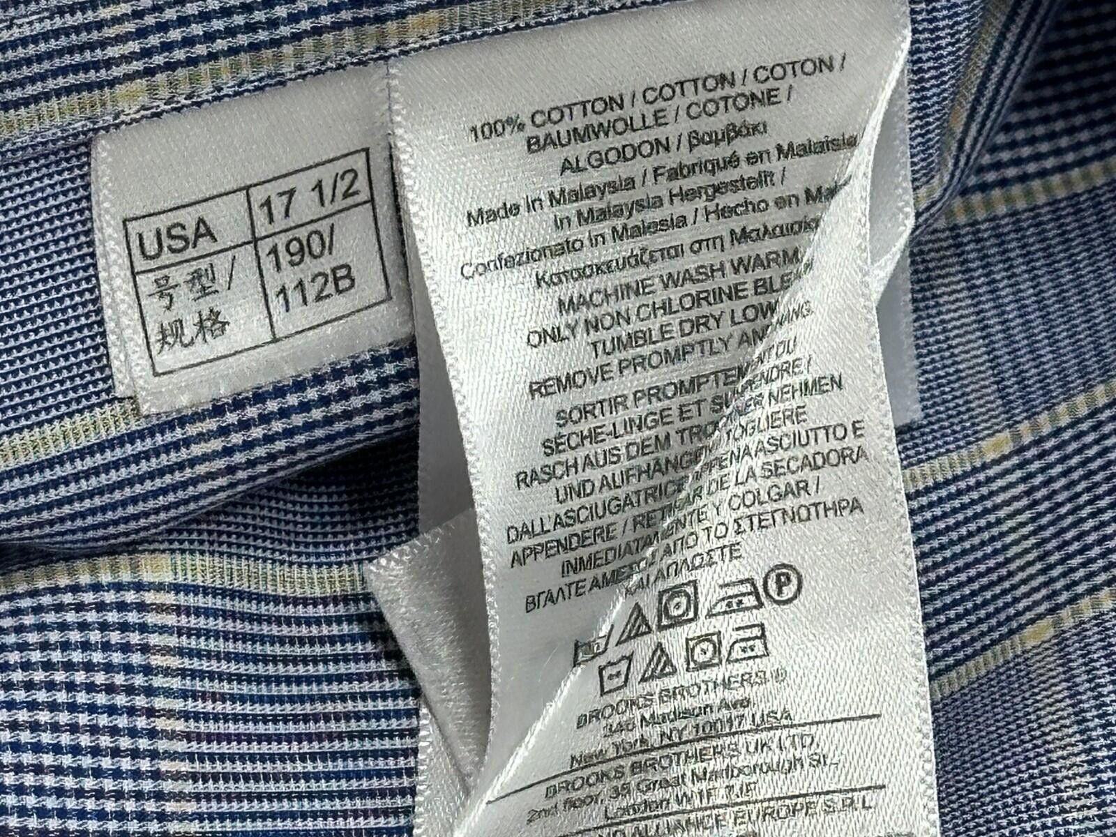 Brooks Brothers Brooks Brothers Non-Iron Cotton Oxford Button Up Blue Men XL Size US XL / EU 56 / 4 - 9 Thumbnail