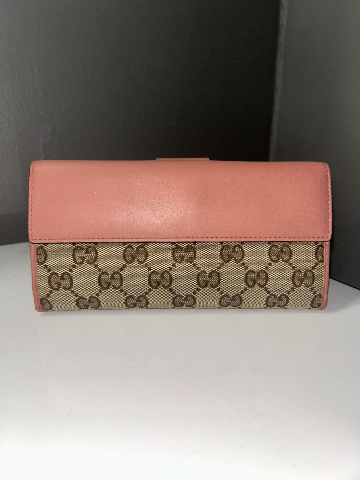Gucci Gucci GG Monogram Canvas Pink Continental Heart Wallet Size ONE SIZE - 8 Thumbnail