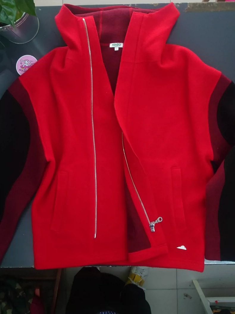 Kenzo KENZO Red patchy cap coat Size US L / EU 52-54 / 3 - 1 Thumbnail