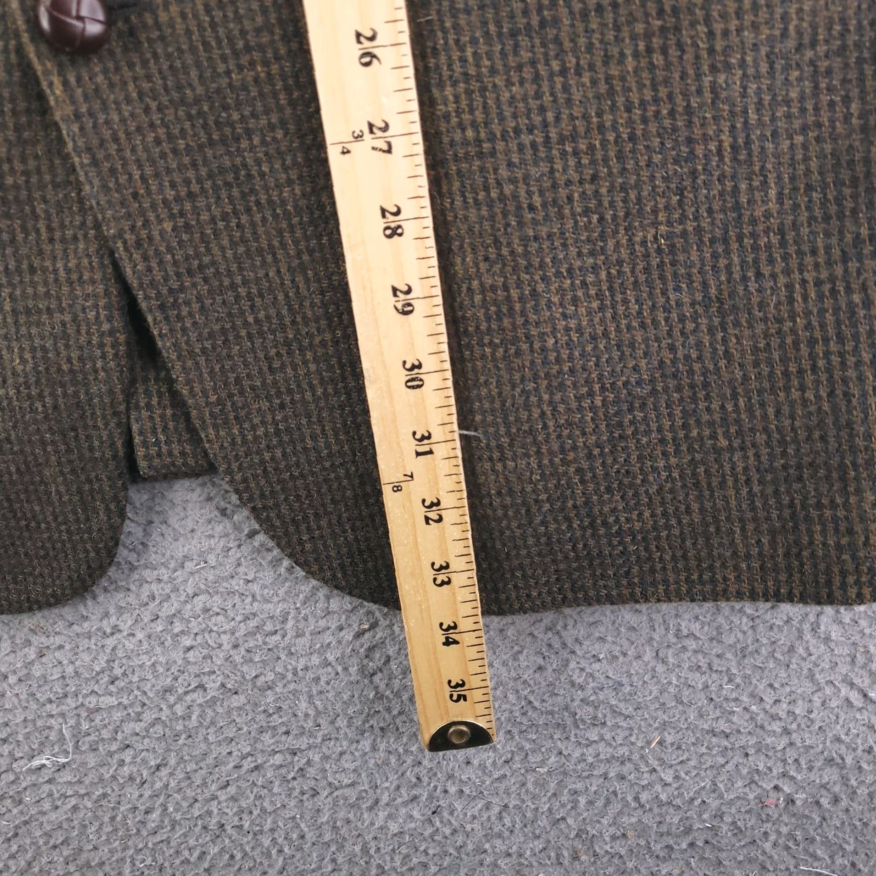 Vintage Robert Stock Blazer Mens Size 42 Brown Wool Tweed Houndstooth 2 Piece Sports Size 42R - 6 Thumbnail