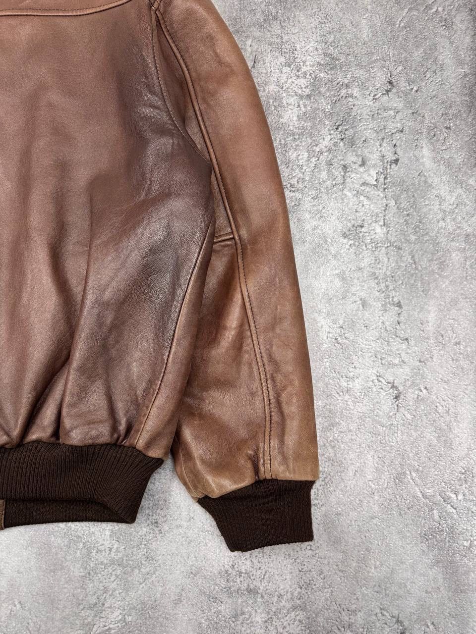Orvis Orvis Men Vintage Leather Jacket Brown Bomber Genuine Size US M / EU 48-50 / 2 - 12 Thumbnail